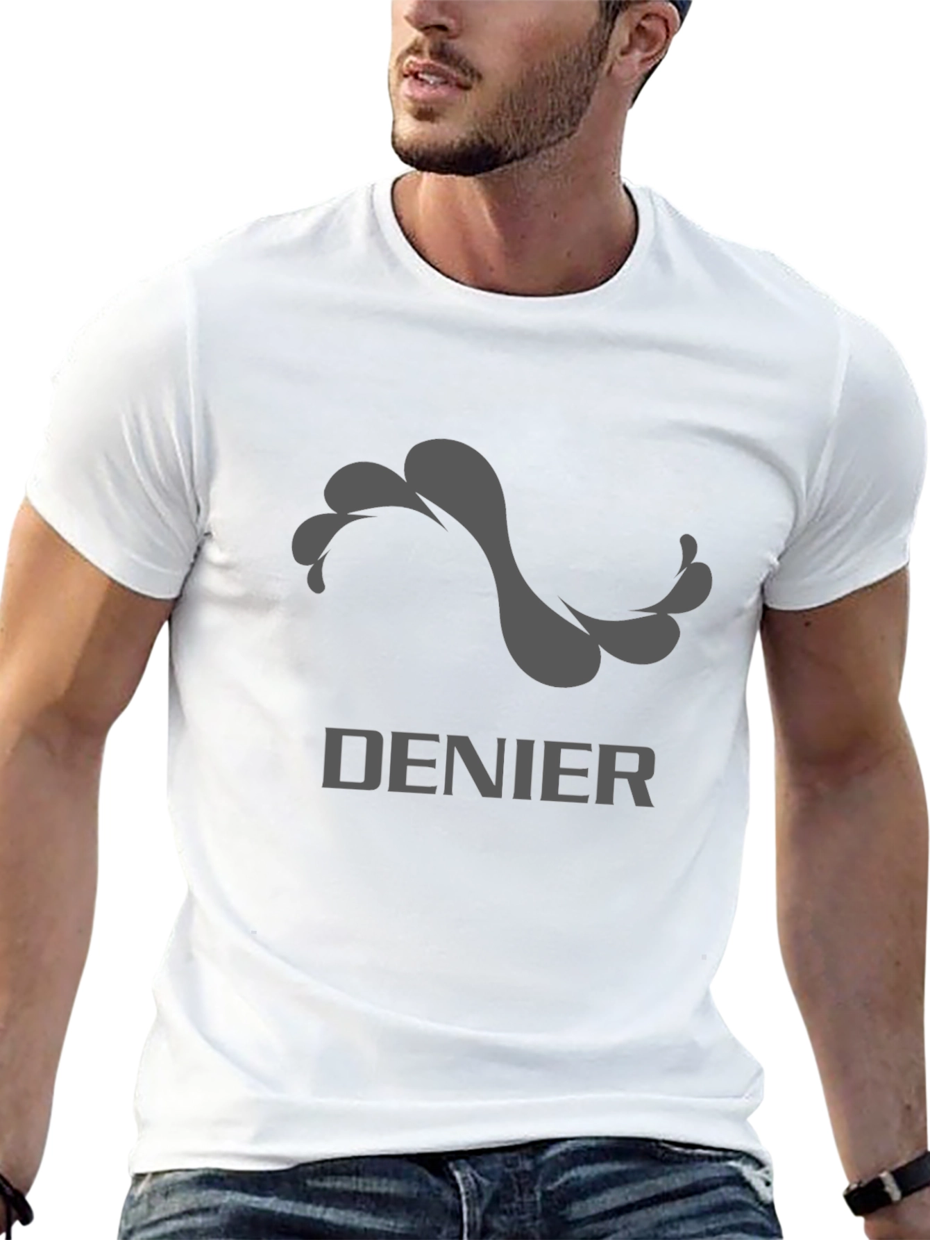 Denier Graphic Tee - Stylish Mens Black T-Shirt