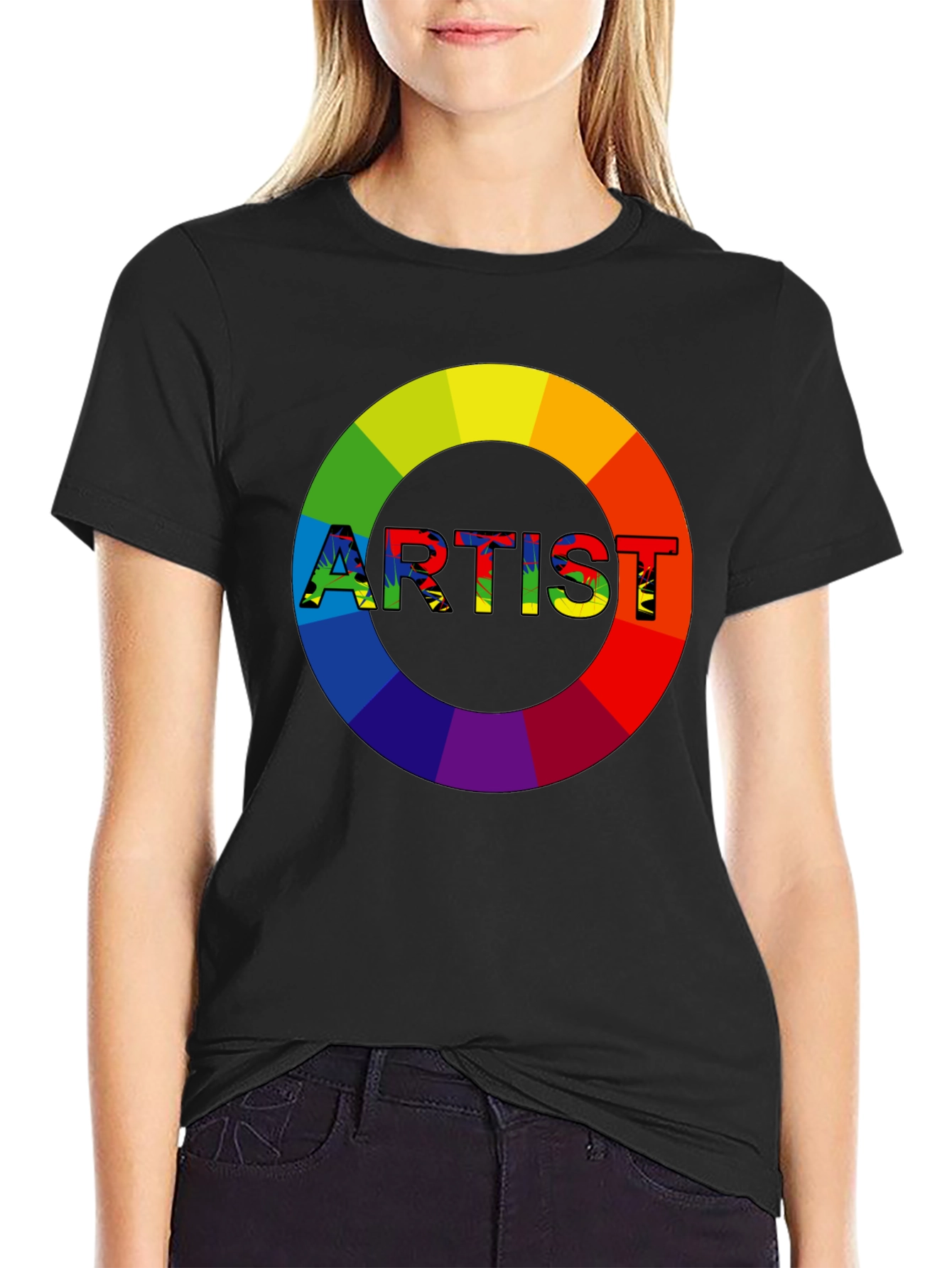 Rainbow Artist Graphic Tee - Creative Expression