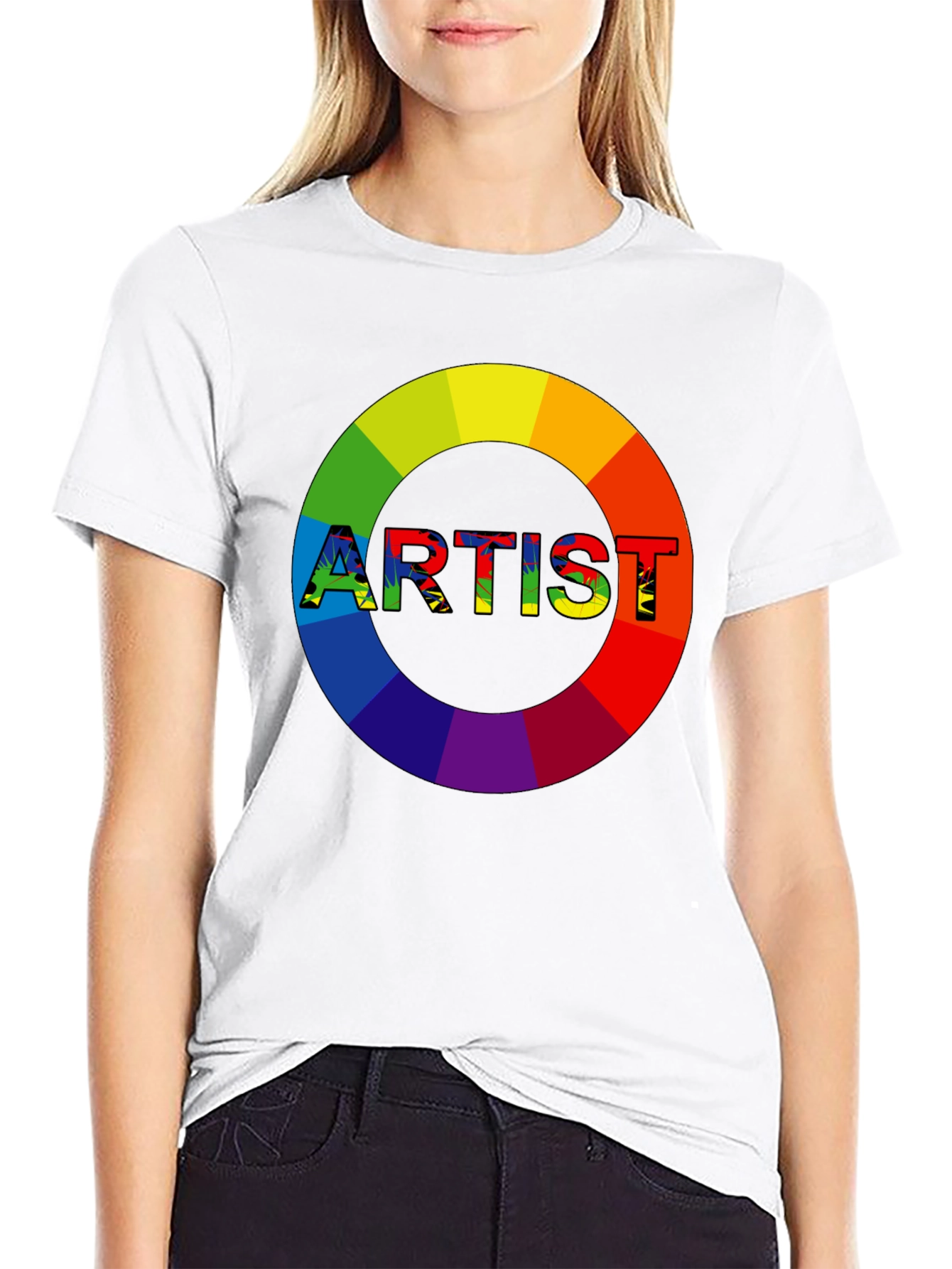 Rainbow Artist Graphic Tee - Creative Expression