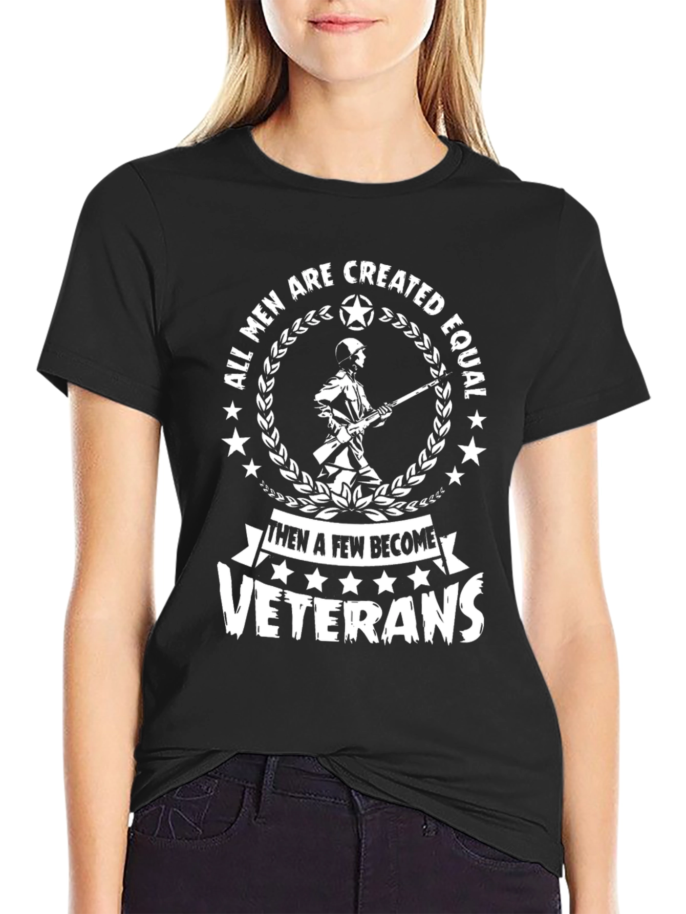 All Men Are Created Equal Veterans Graphic Tee