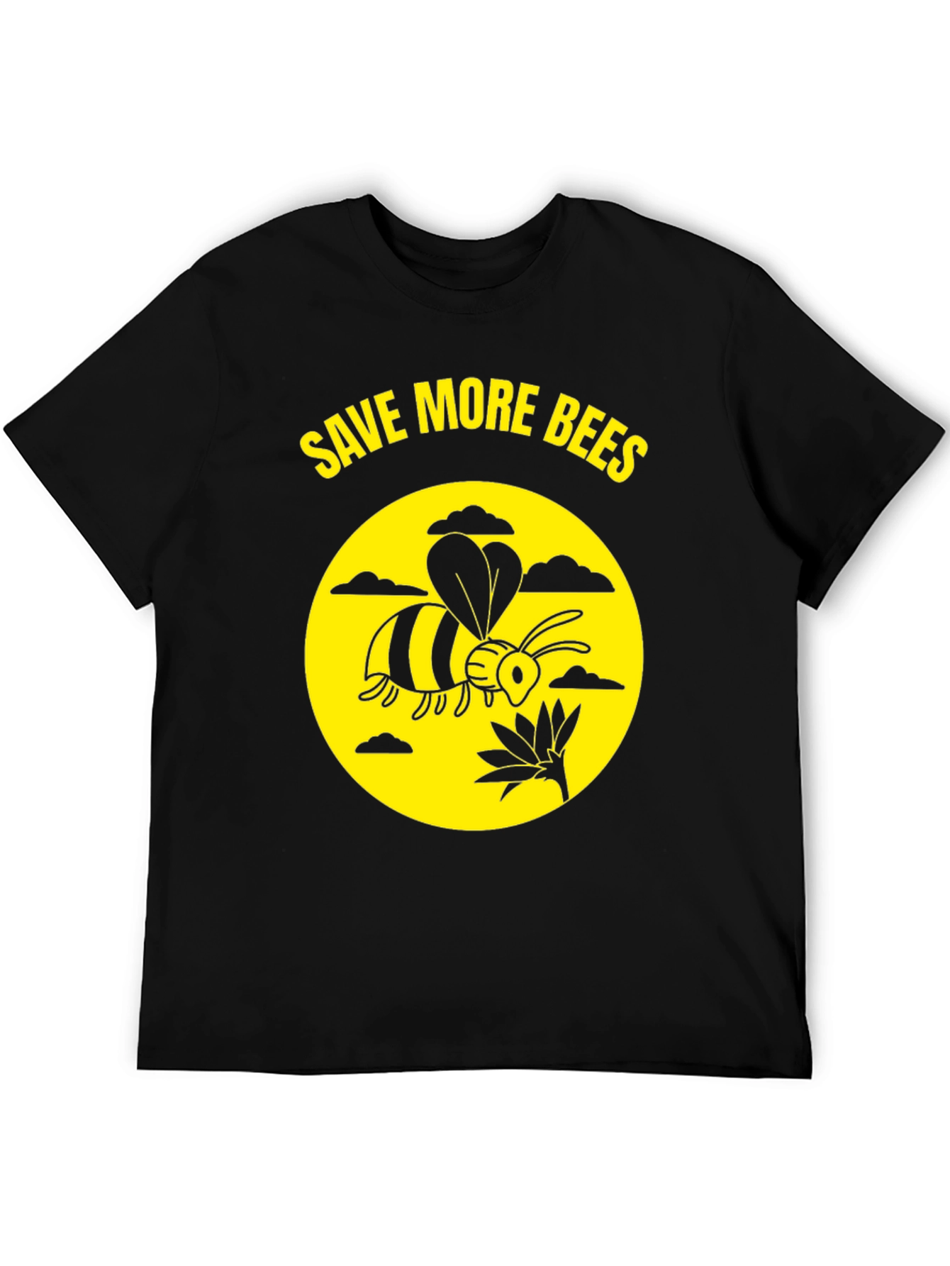 Save More Bees Graphic T-Shirt - Black