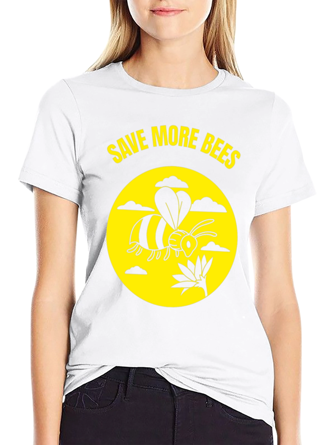 Save More Bees Graphic T-Shirt - Black