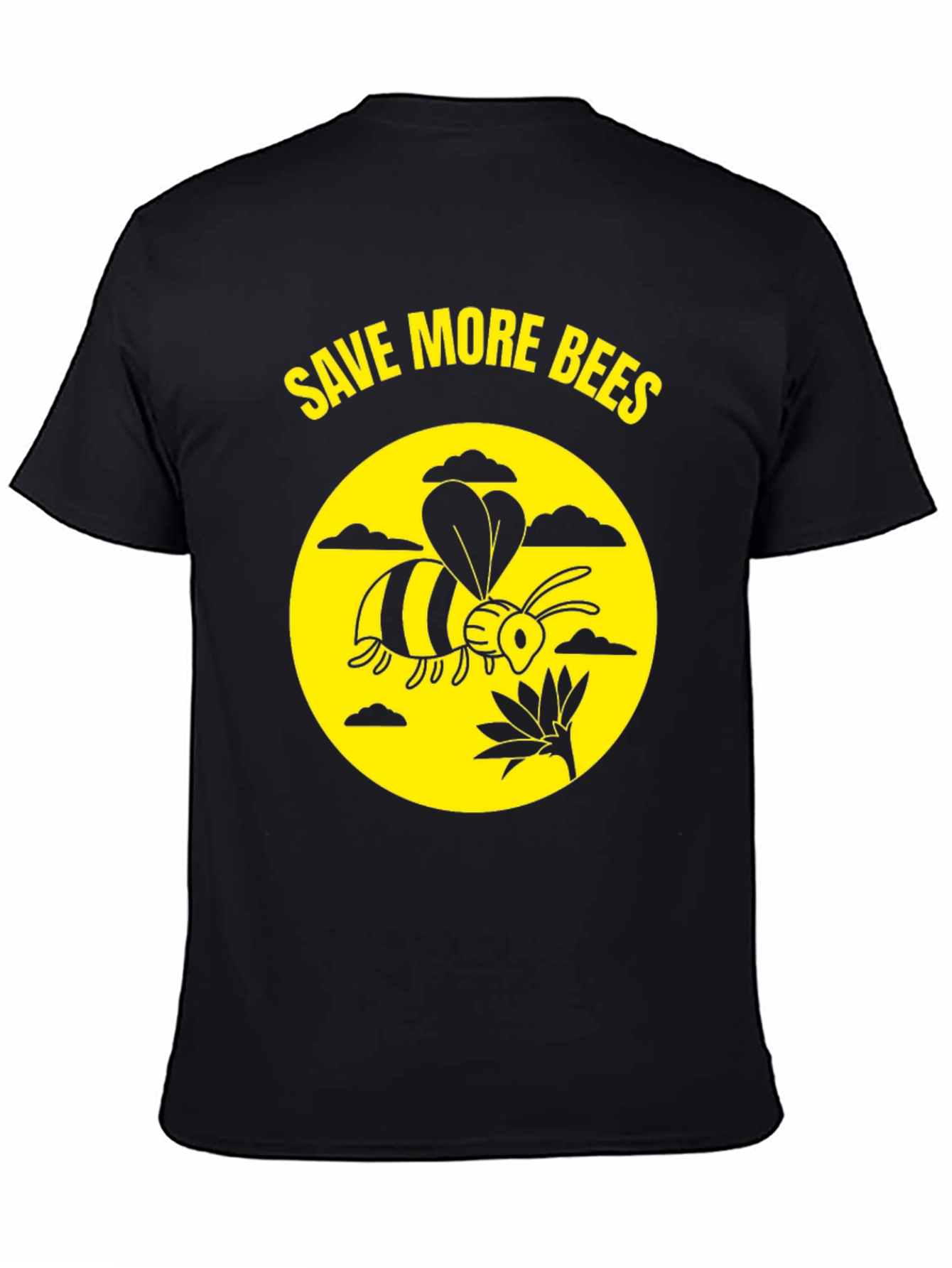Save More Bees Graphic T-Shirt - Black