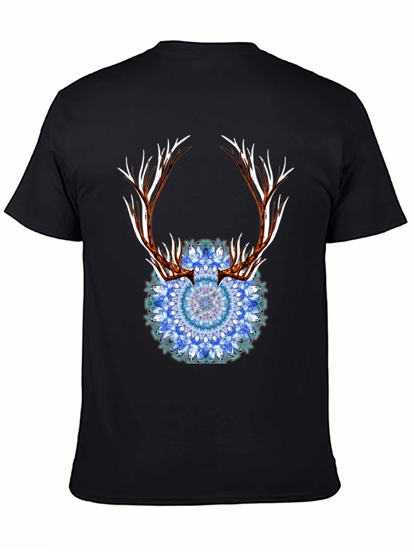 Antler Mandala Black T-Shirt