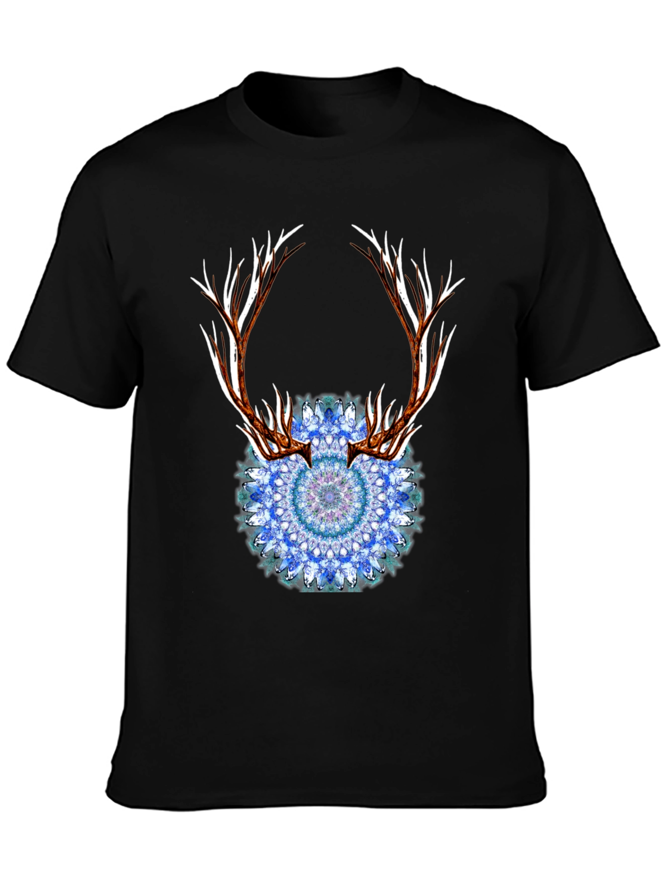 Antler Mandala Black T-Shirt