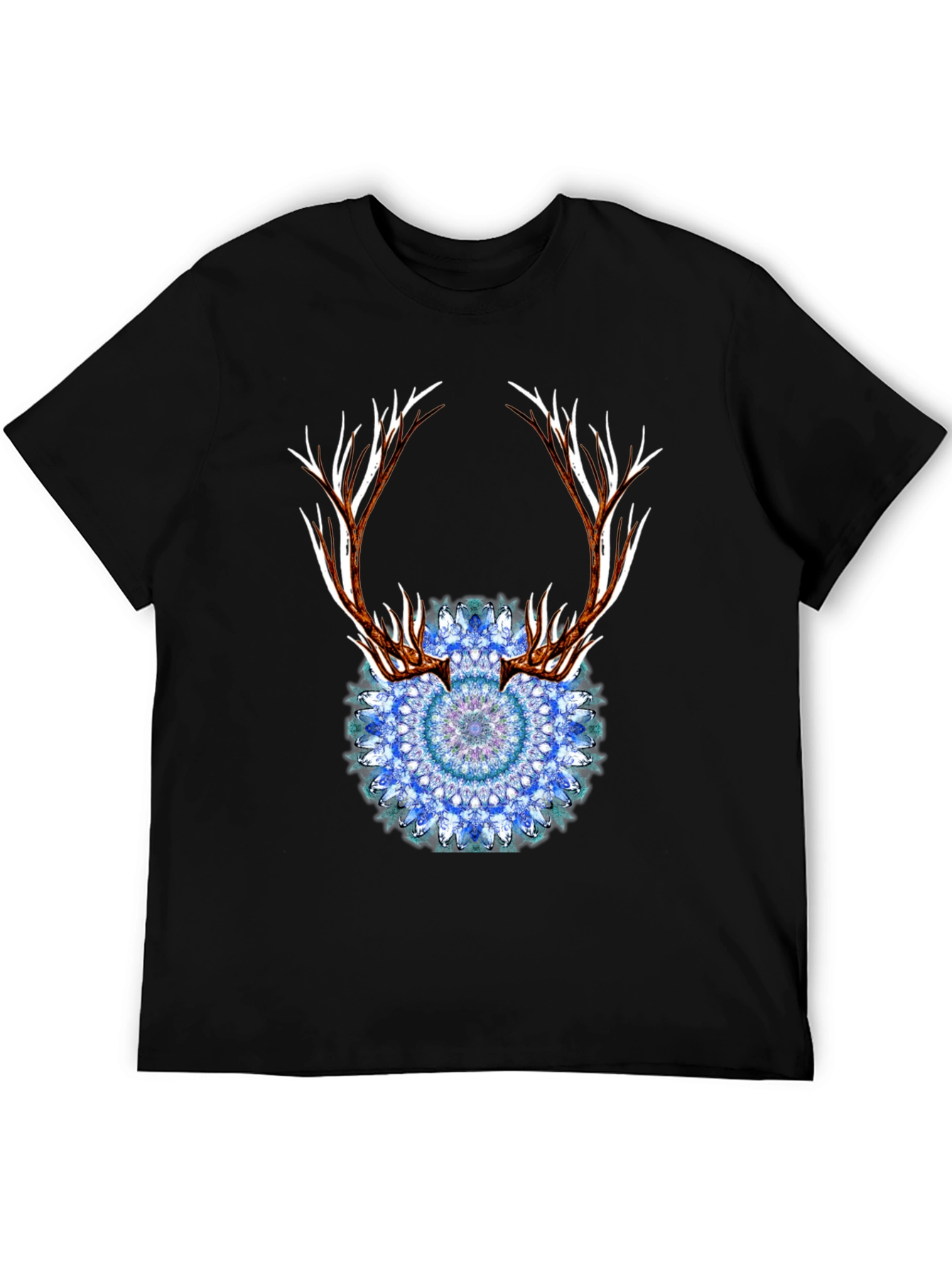 Antler Mandala Black T-Shirt