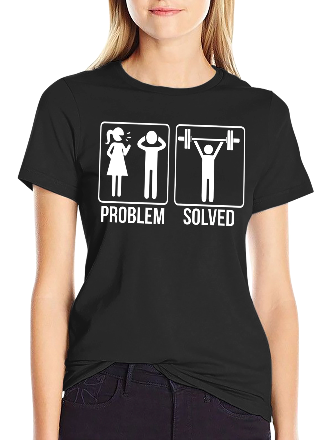 Problem Solved Weightlifting T-Shirt - Funny Gym Tee
