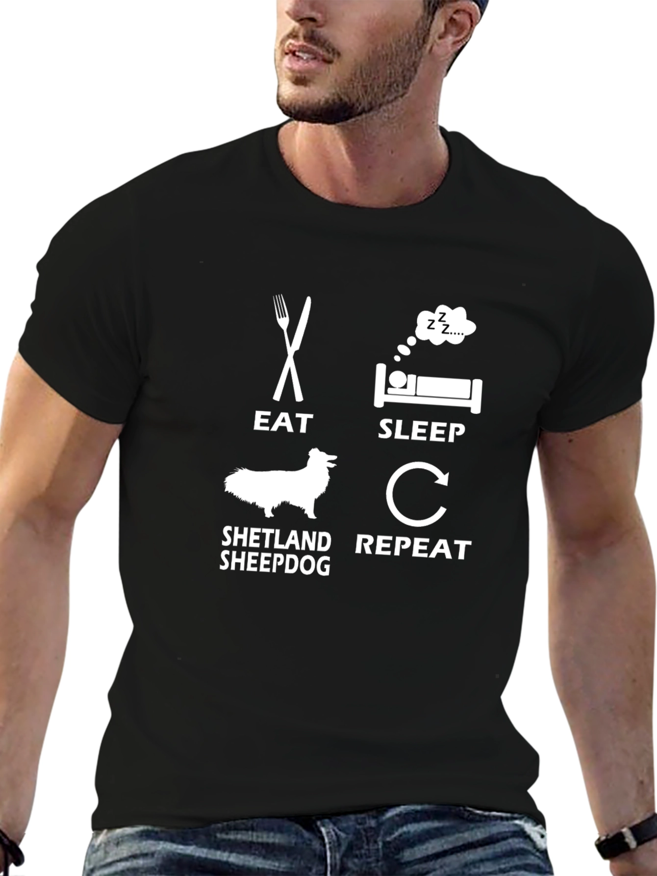 Eat Sleep Shetland Sheepdog Repeat T-Shirt