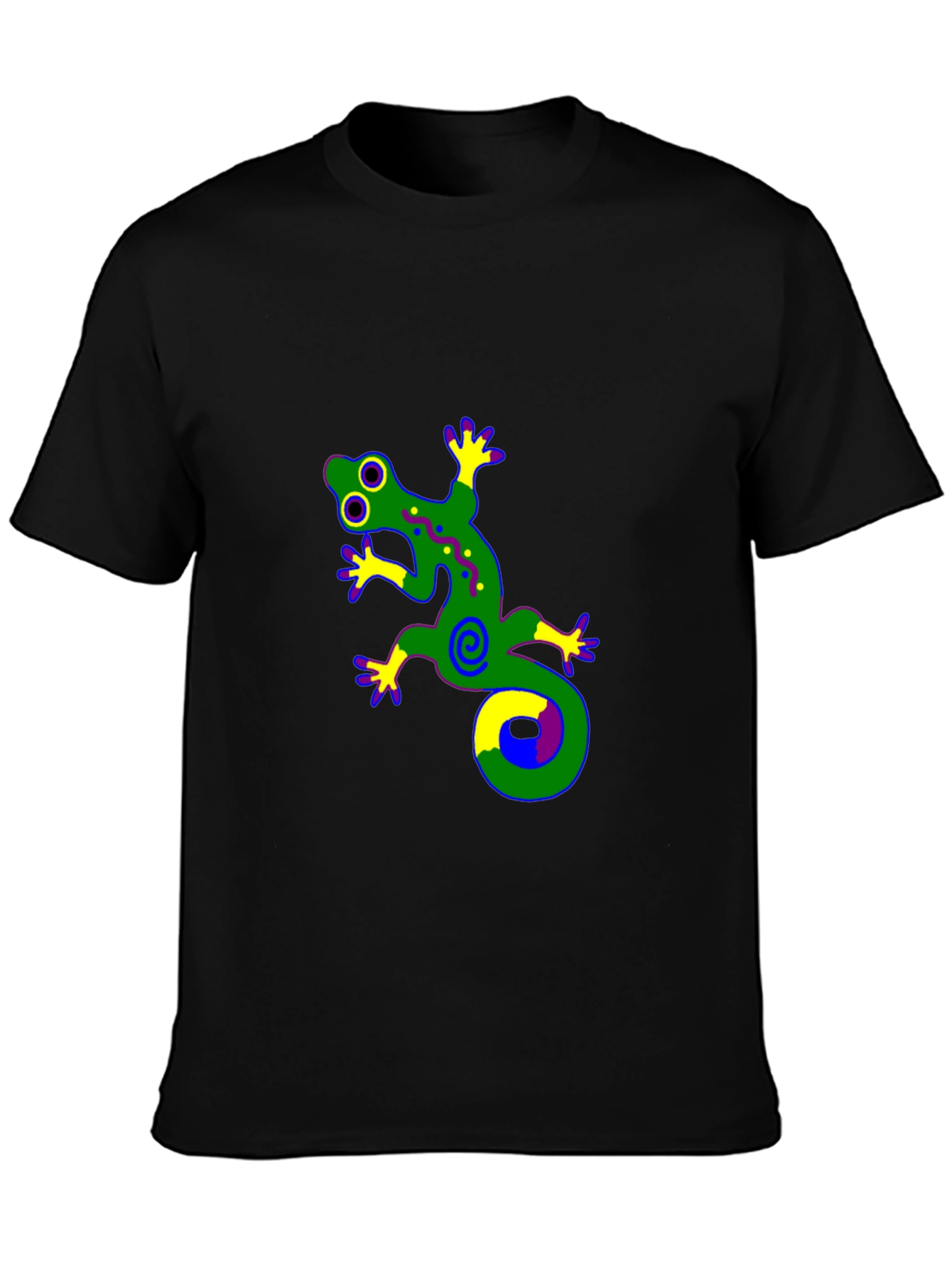 Funky Gecko Graphic Tee - Black