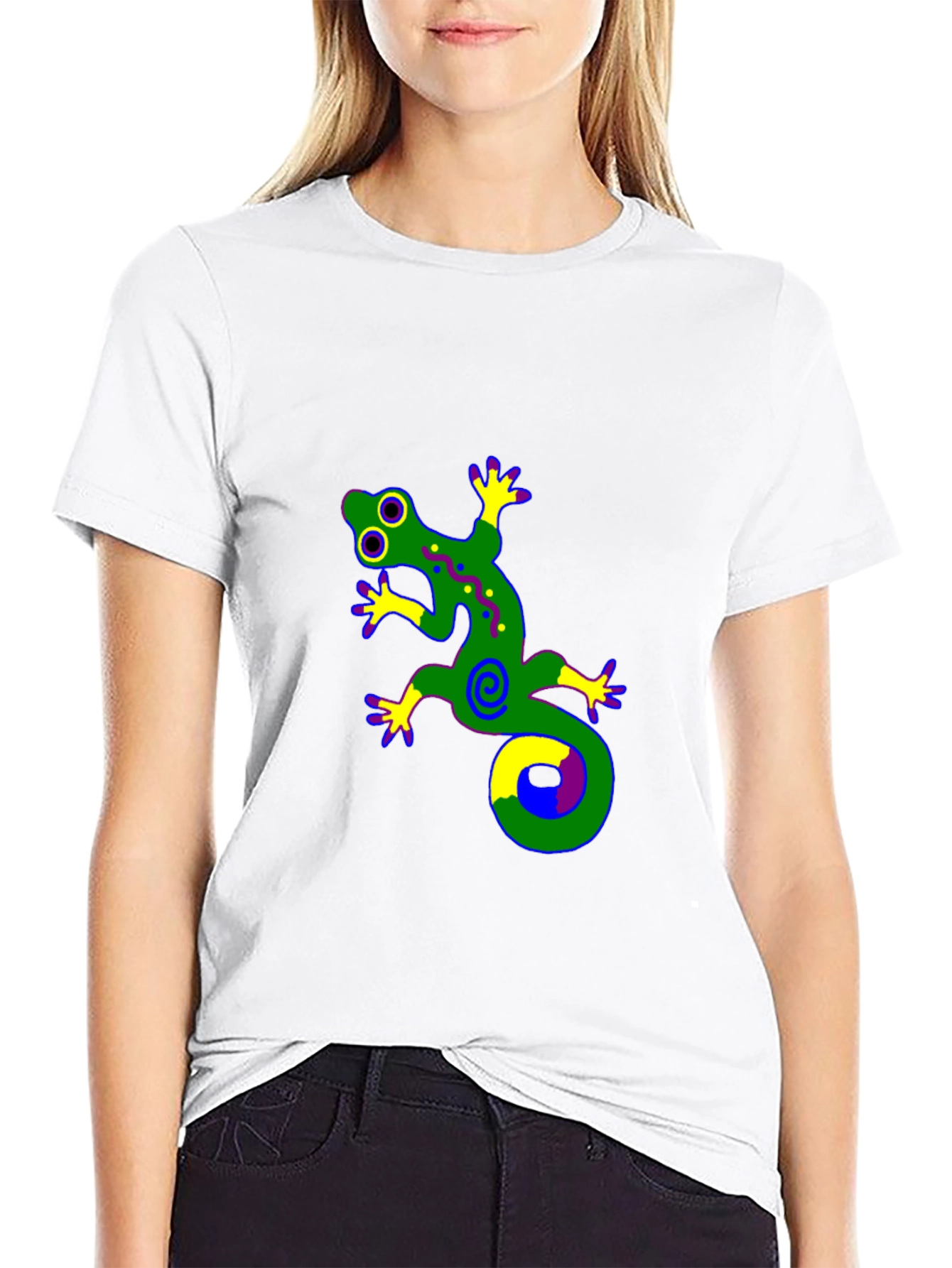 Funky Gecko Graphic Tee - Black