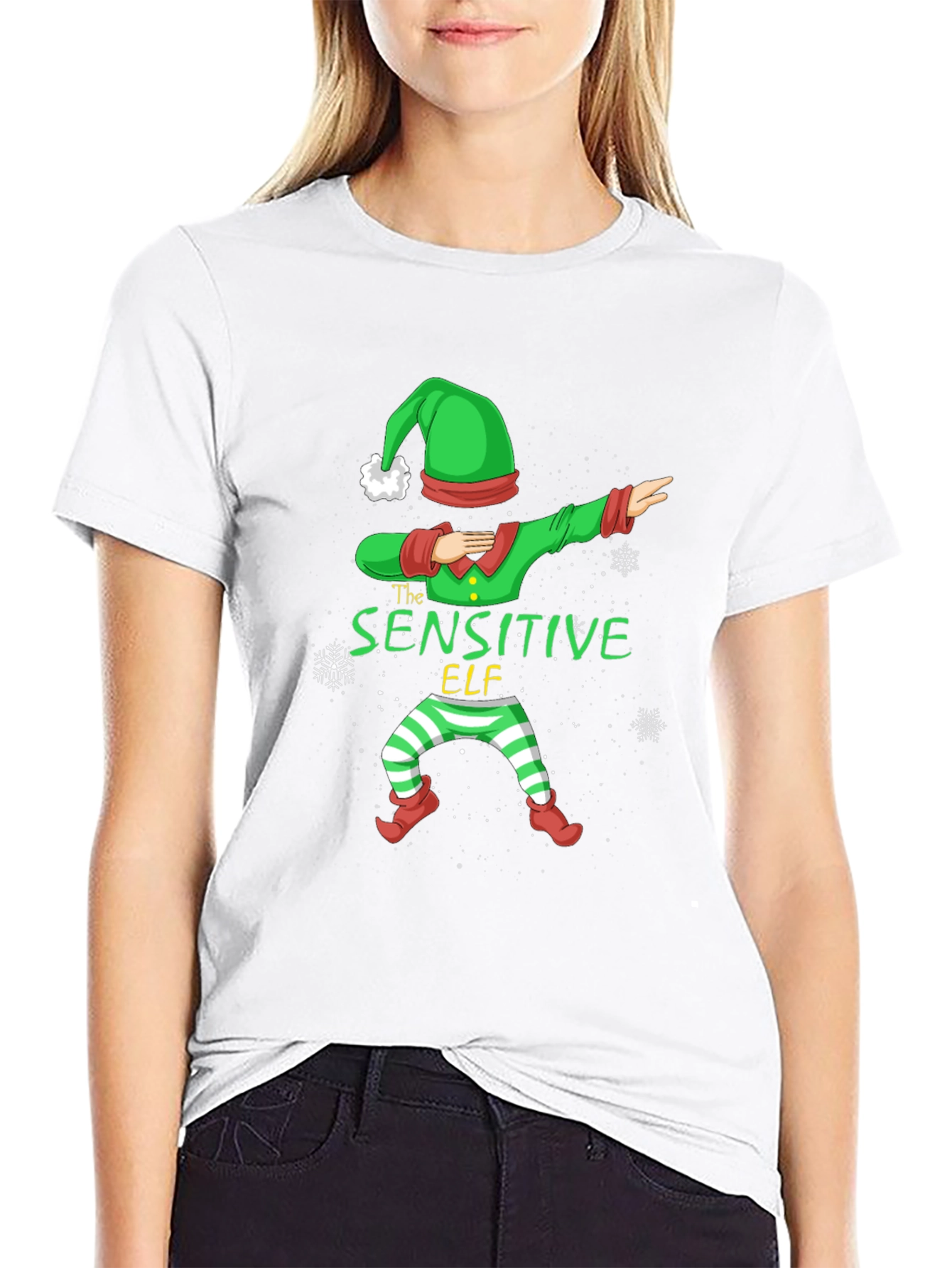 Sensitive Elf Dabbing Christmas T-Shirt