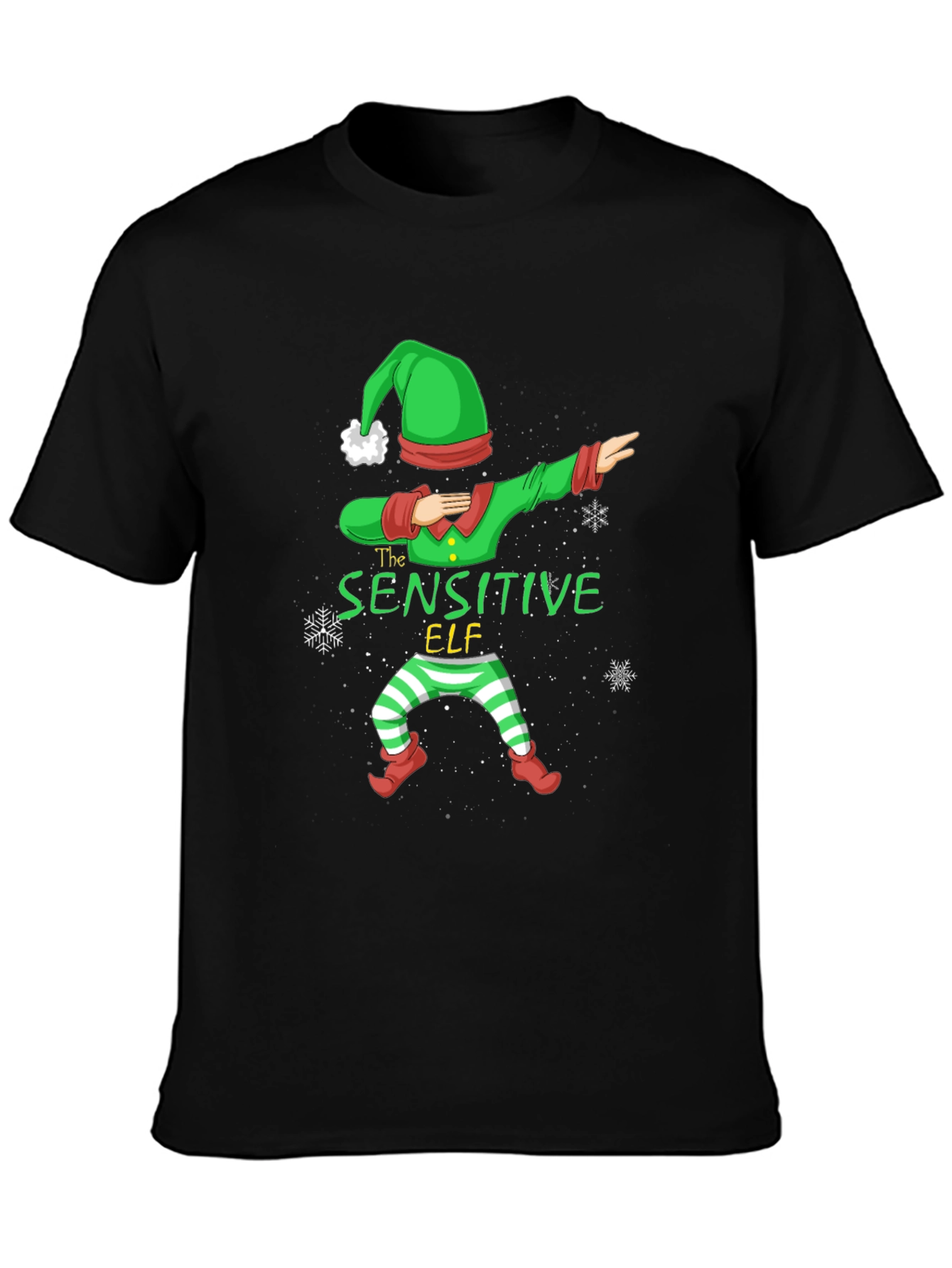 Sensitive Elf Dabbing Christmas T-Shirt