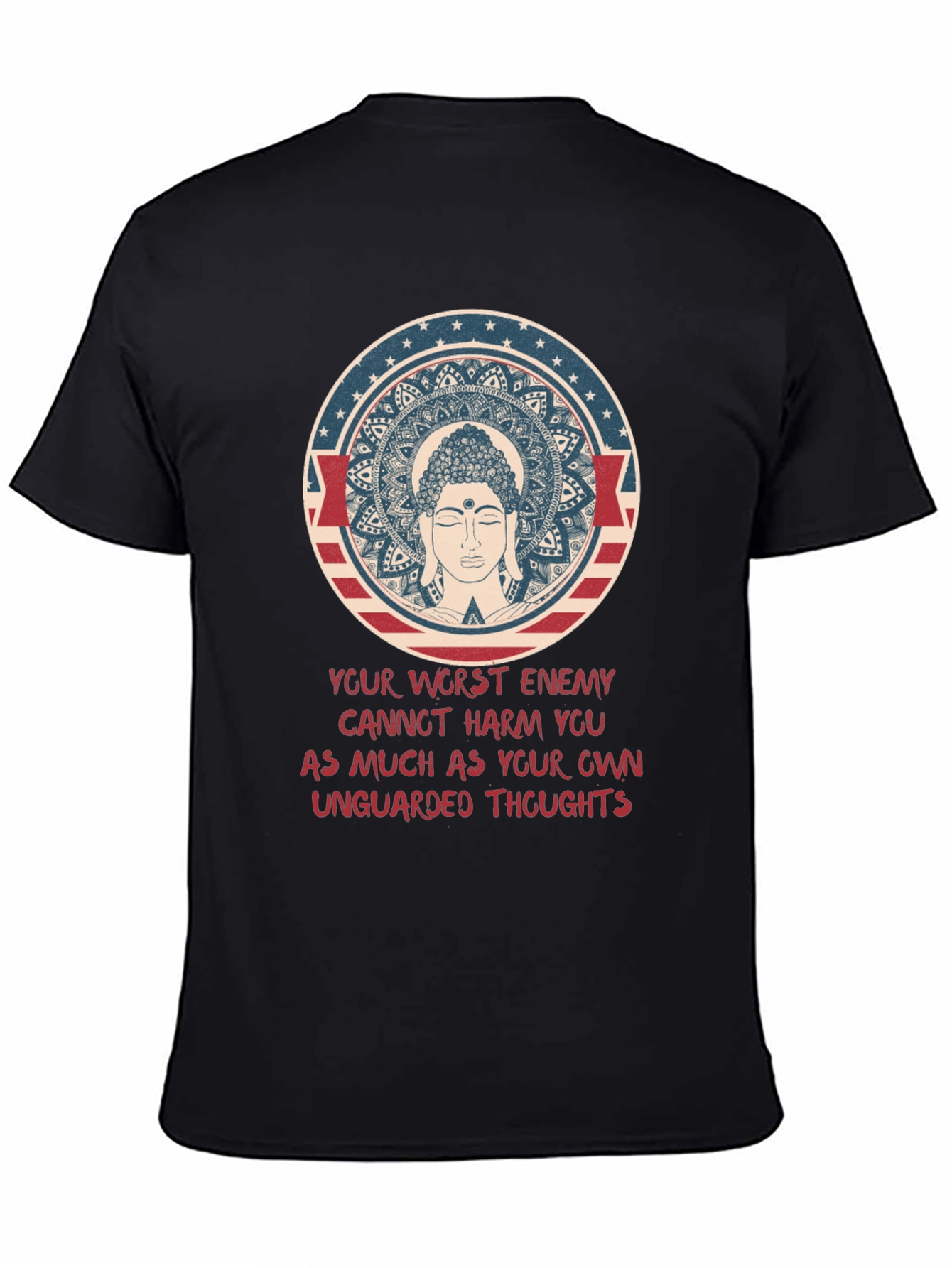 Buddha Mandala Graphic T-Shirt - Spiritual Tee