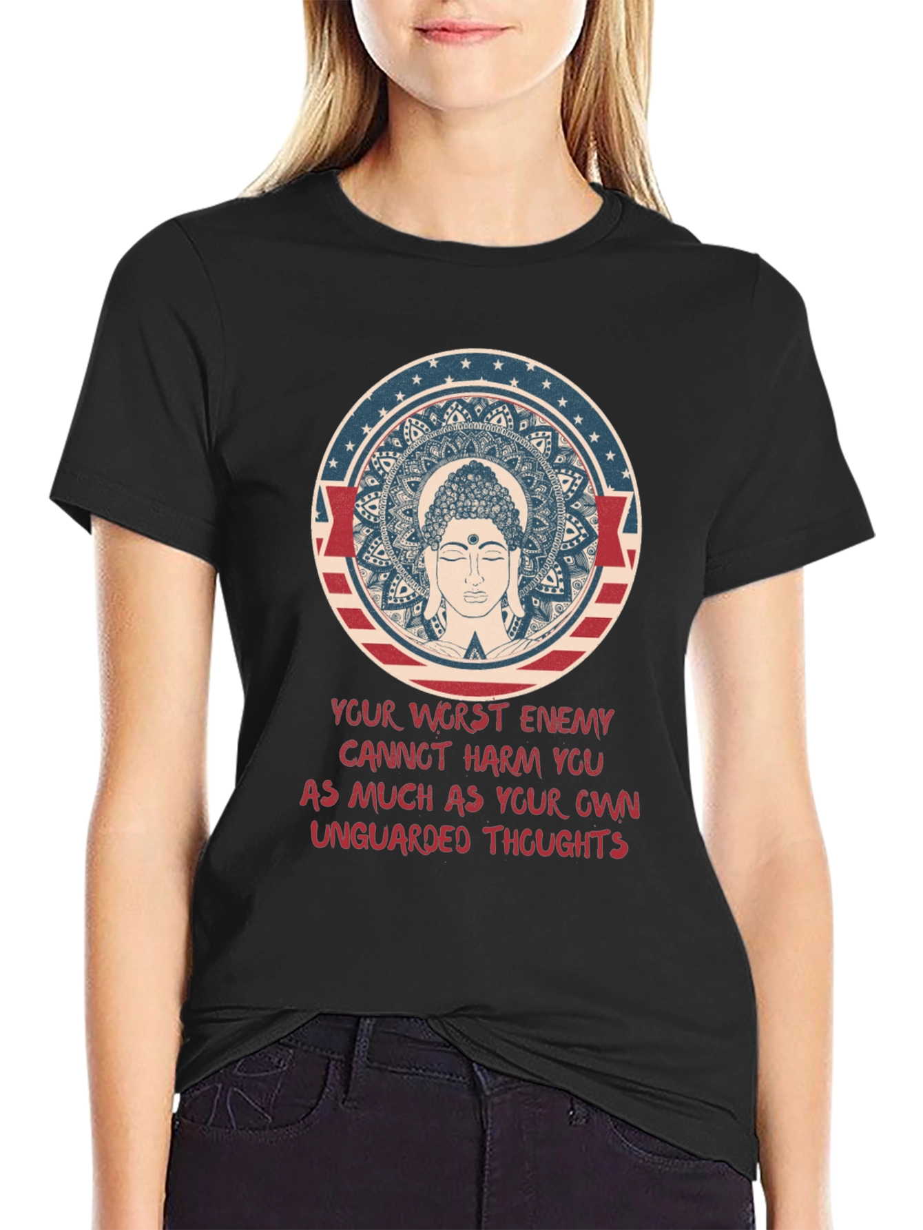 Buddha Mandala Graphic T-Shirt - Spiritual Tee