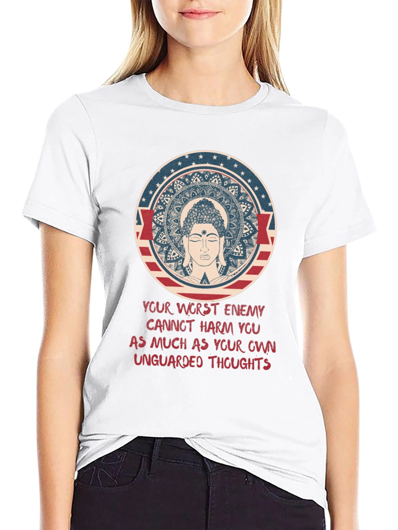 Buddha Mandala Graphic T-Shirt - Spiritual Tee