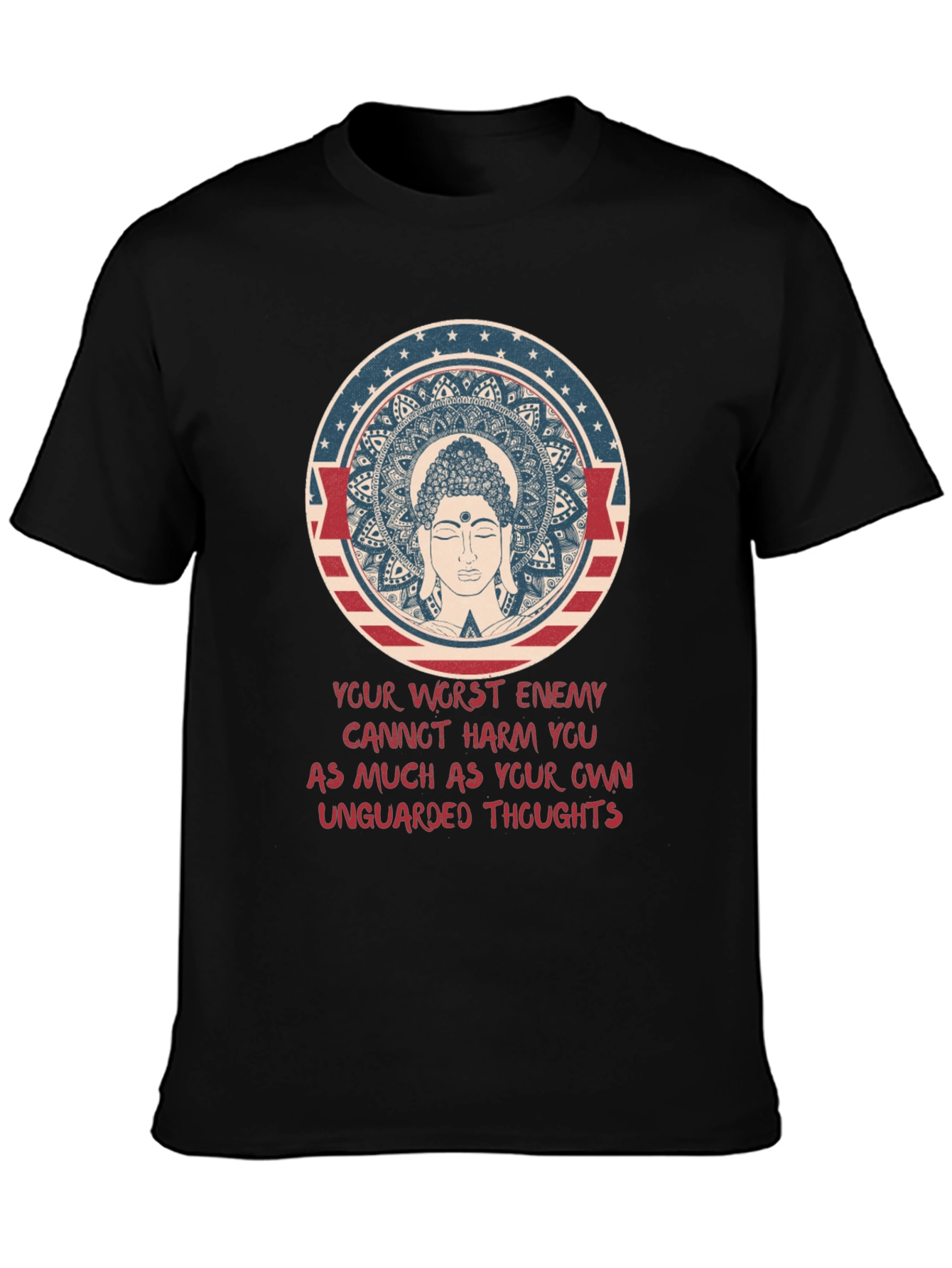 Buddha Mandala Graphic T-Shirt - Spiritual Tee