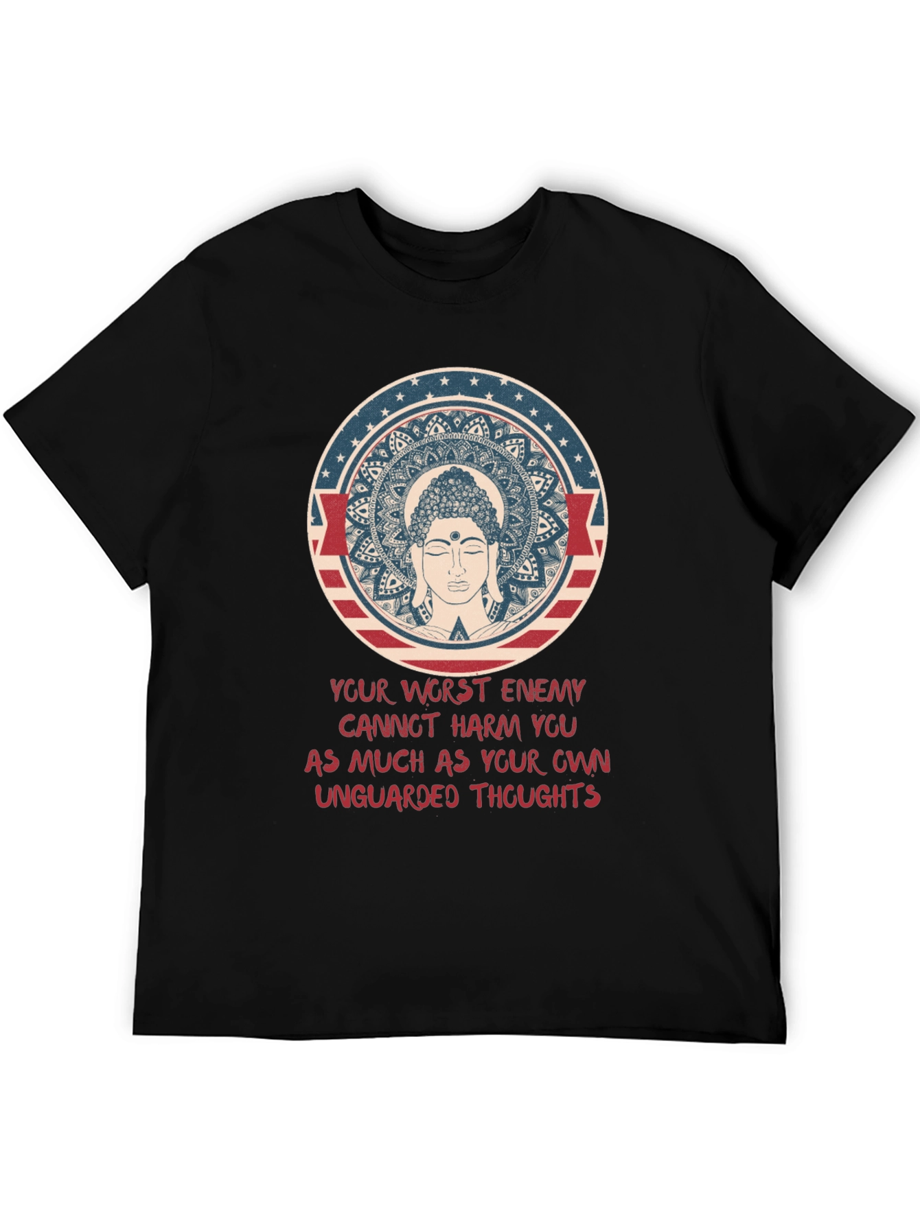 Buddha Mandala Graphic T-Shirt - Spiritual Tee