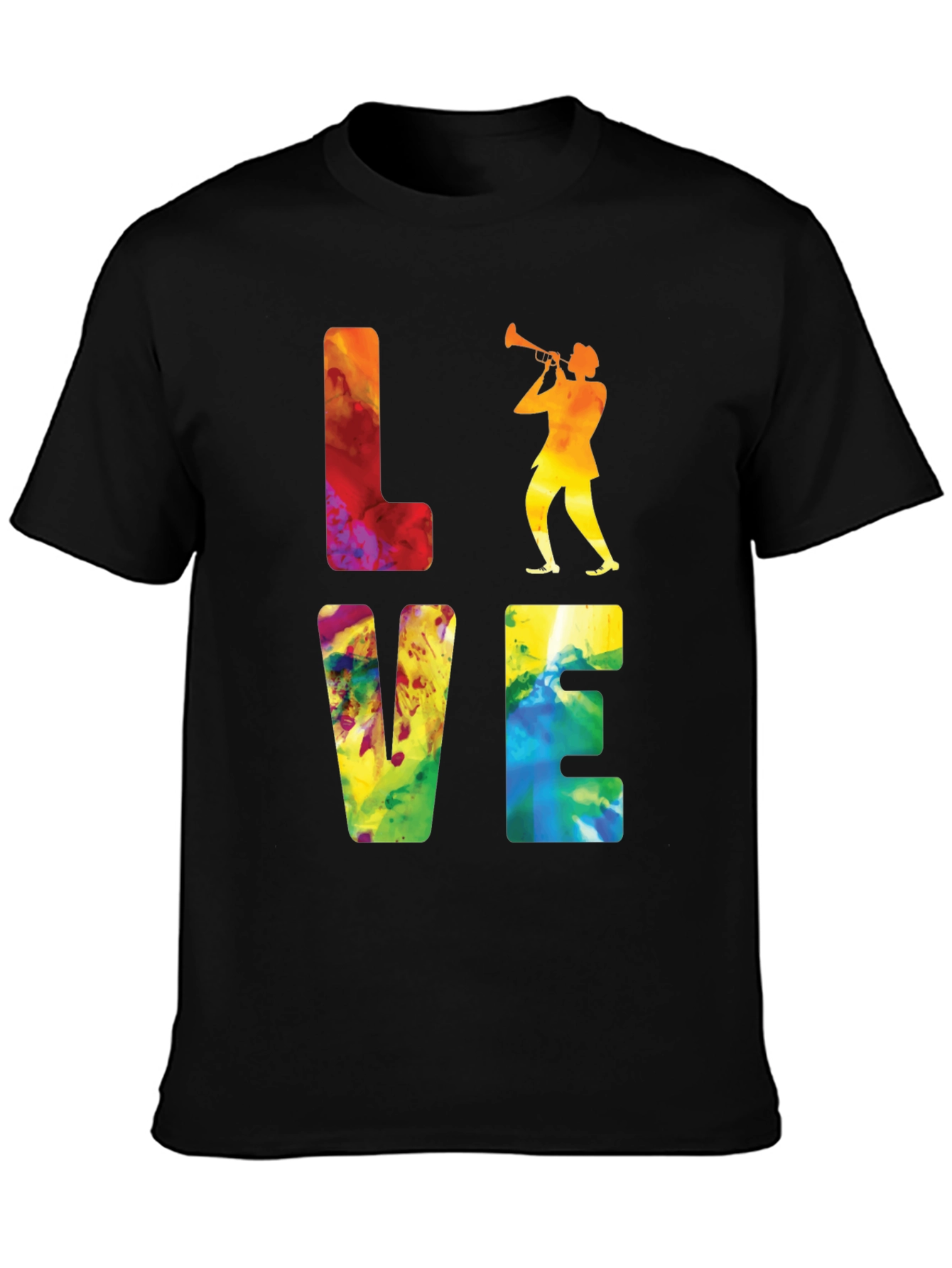 Jazz Player Graphic Tee - Love Music T-Shirt