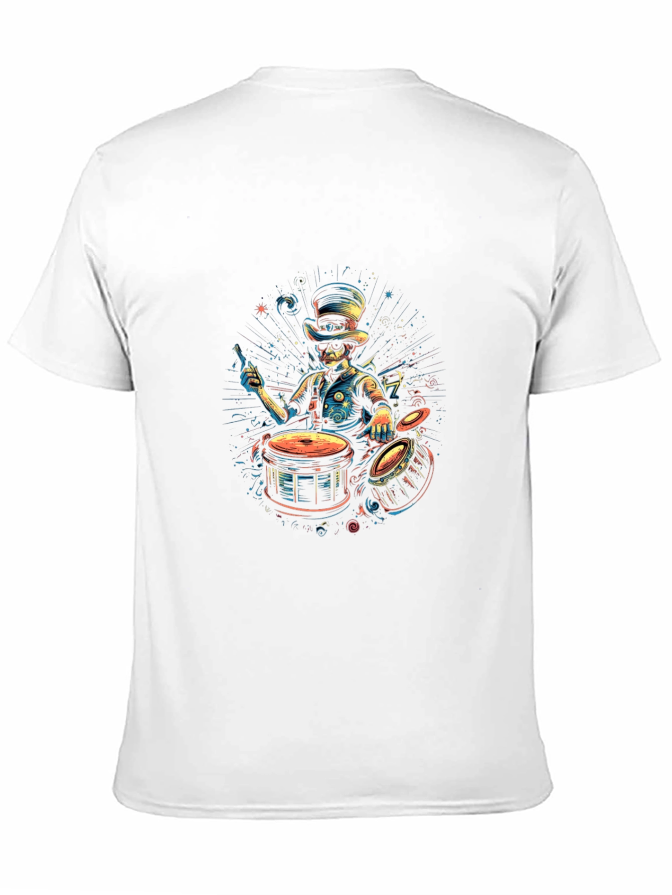 Drummer Skeleton Graphic Tee - Unique Style