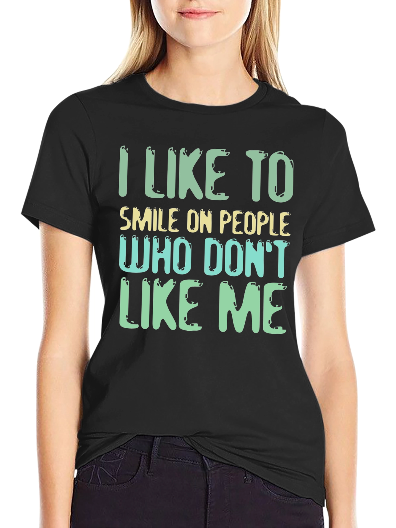 Humorous Graphic Tee: I Like To Smile