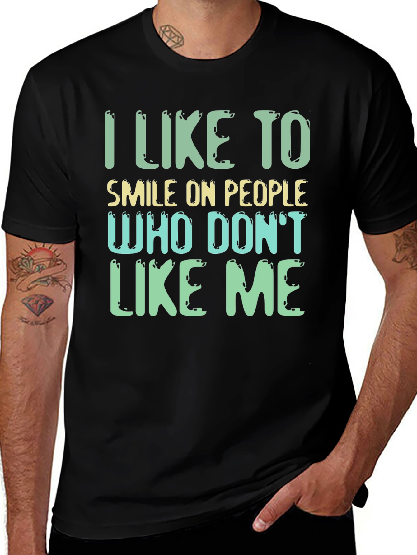 Humorous Graphic Tee: I Like To Smile