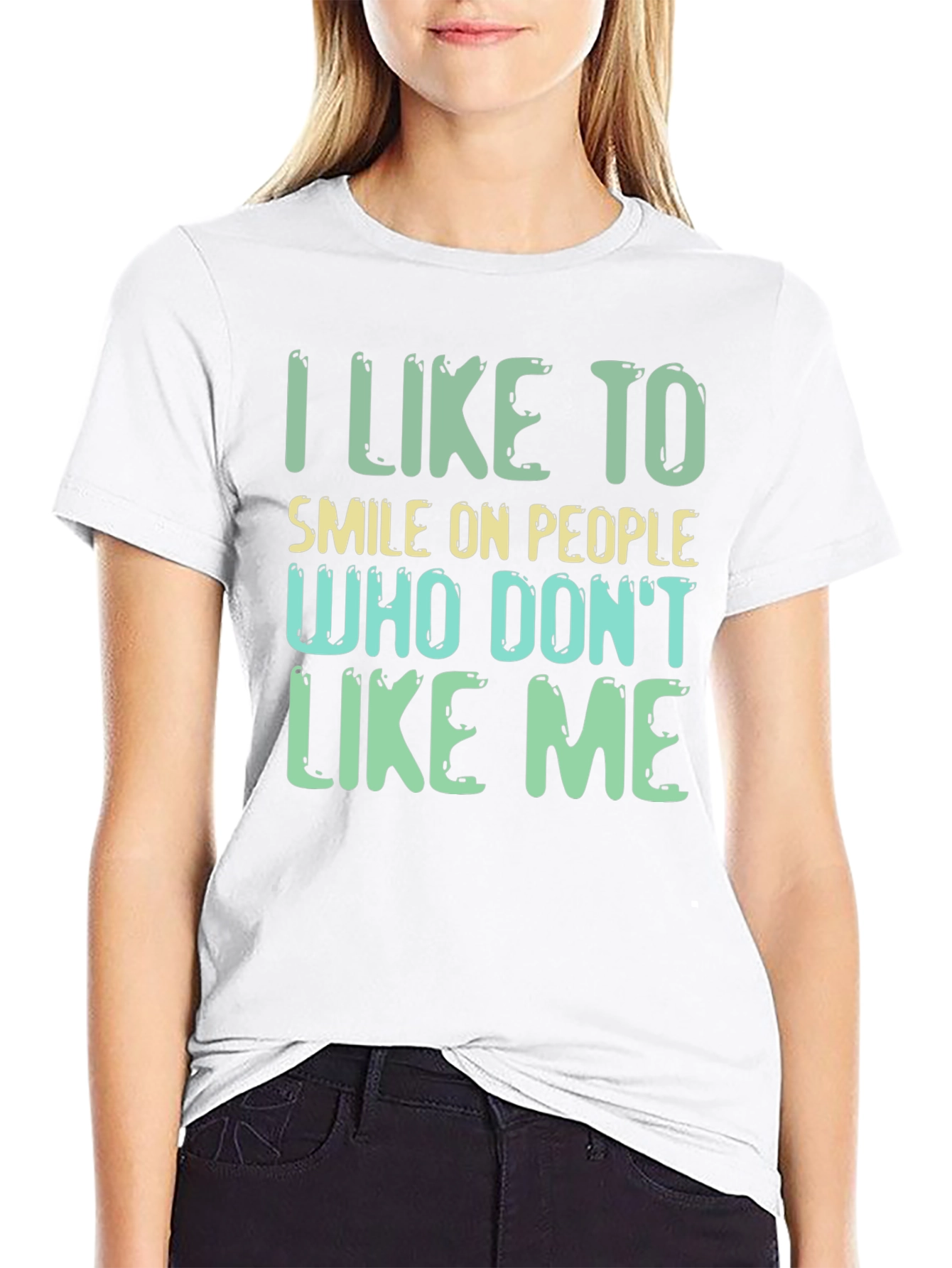Humorous Graphic Tee: I Like To Smile