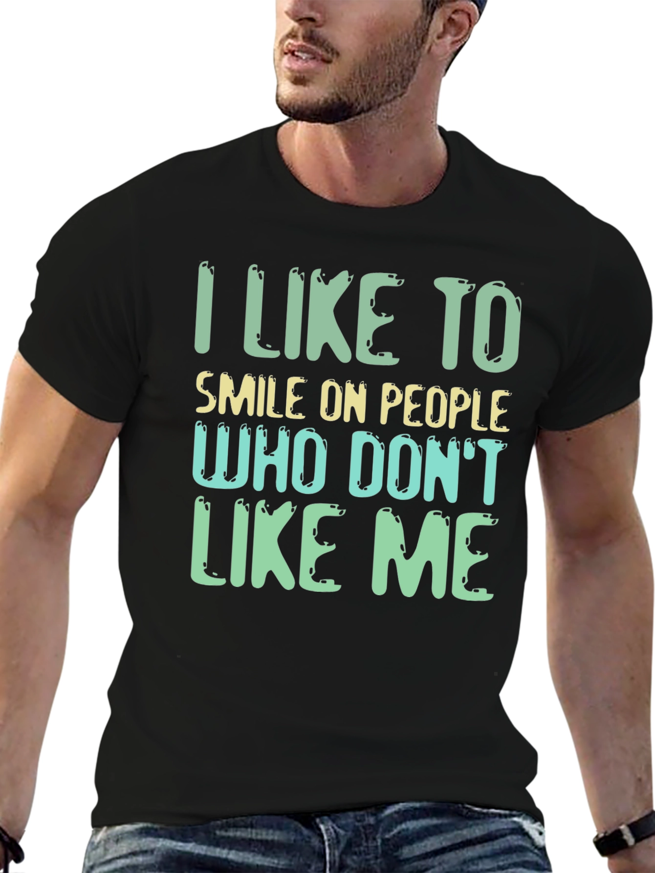 Humorous Graphic Tee: I Like To Smile