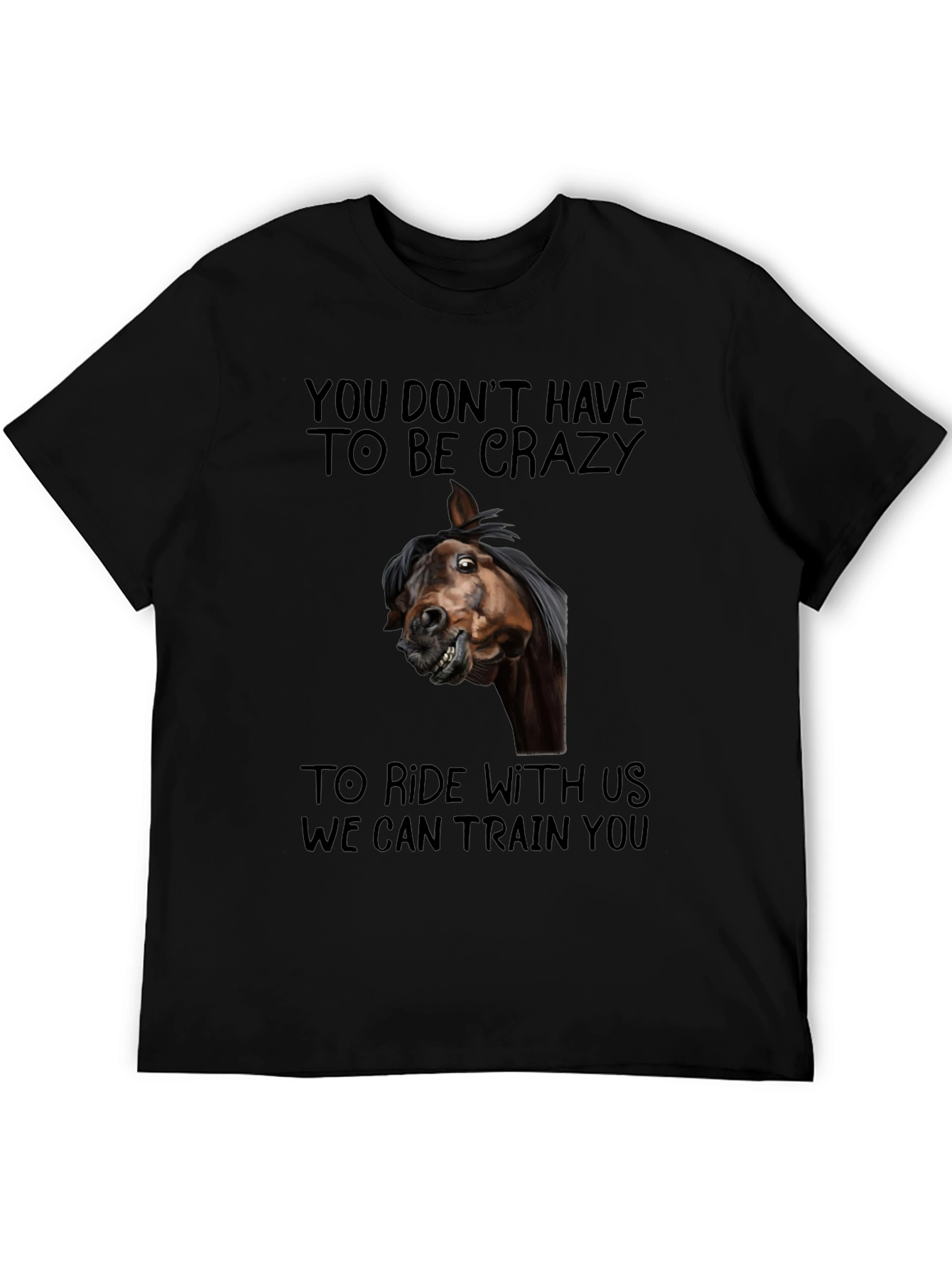 Crazy Horse T-Shirt Funny Equestrian Riding Tee