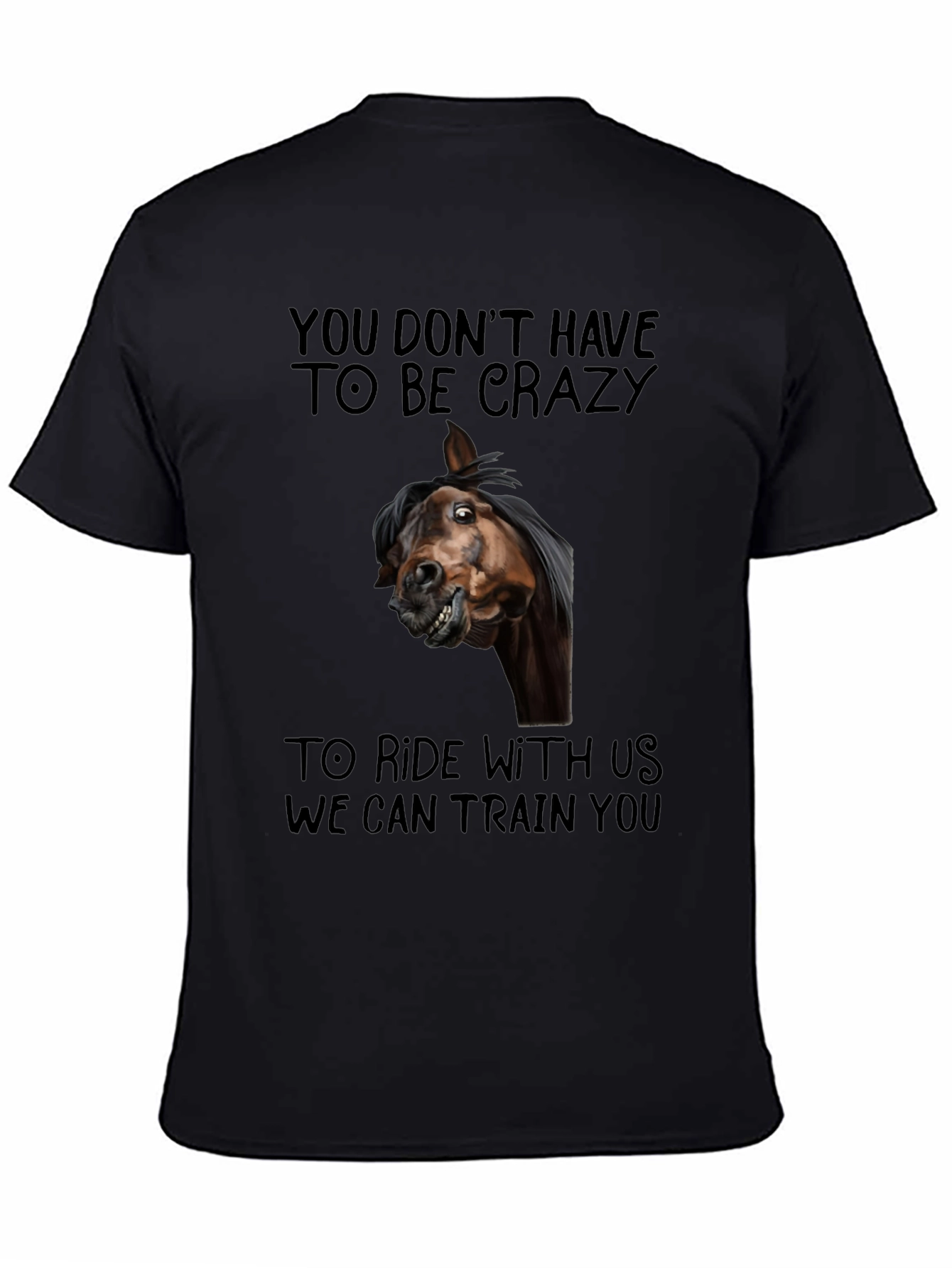 Crazy Horse T-Shirt Funny Equestrian Riding Tee