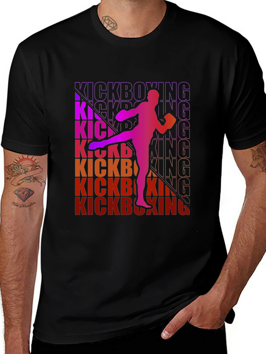 Kickboxing Graphic Tee - Sporty Mens T-Shirt