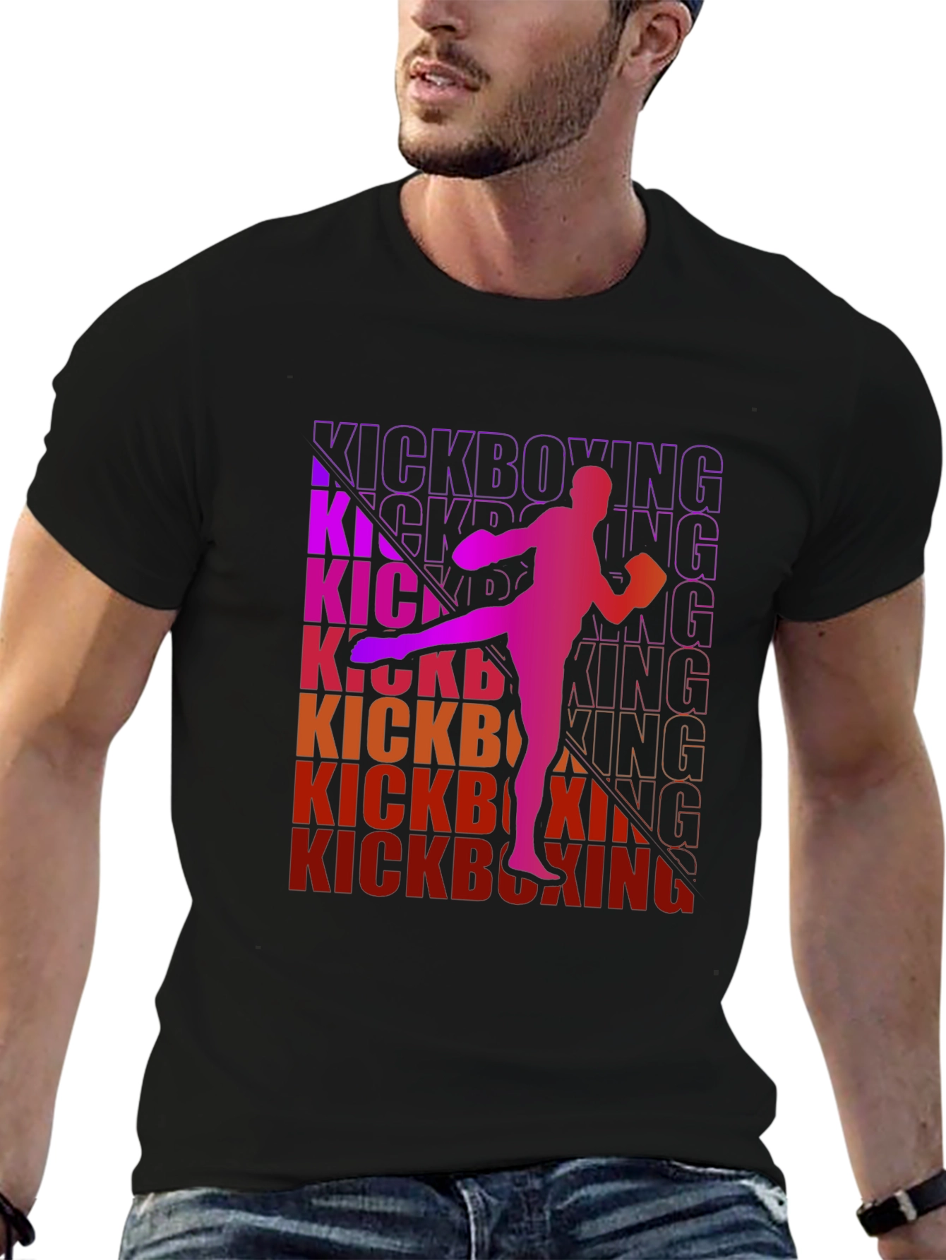 Kickboxing Graphic Tee - Sporty Mens T-Shirt