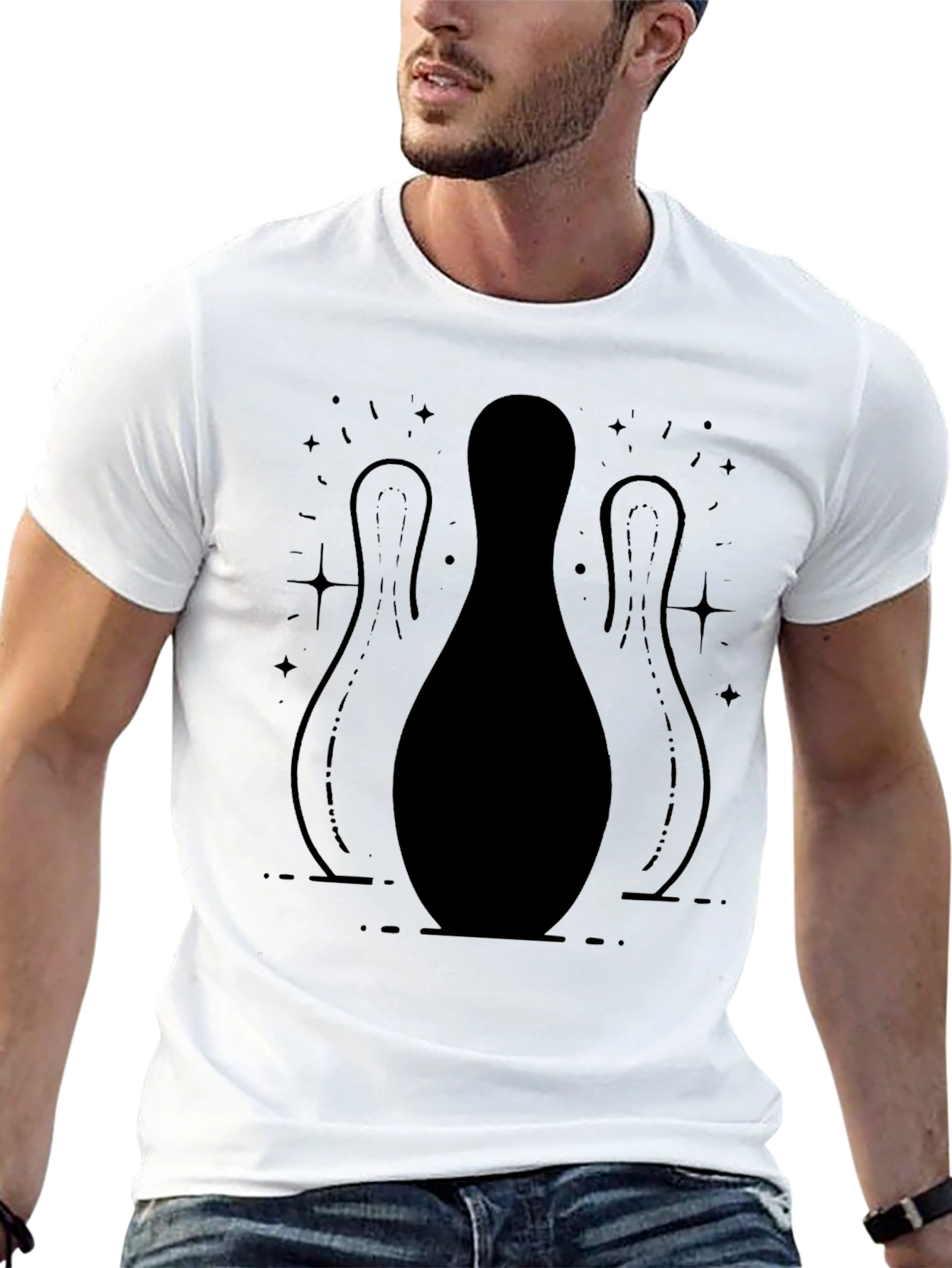 Bowling Pin Graphic Tee - Strike Style