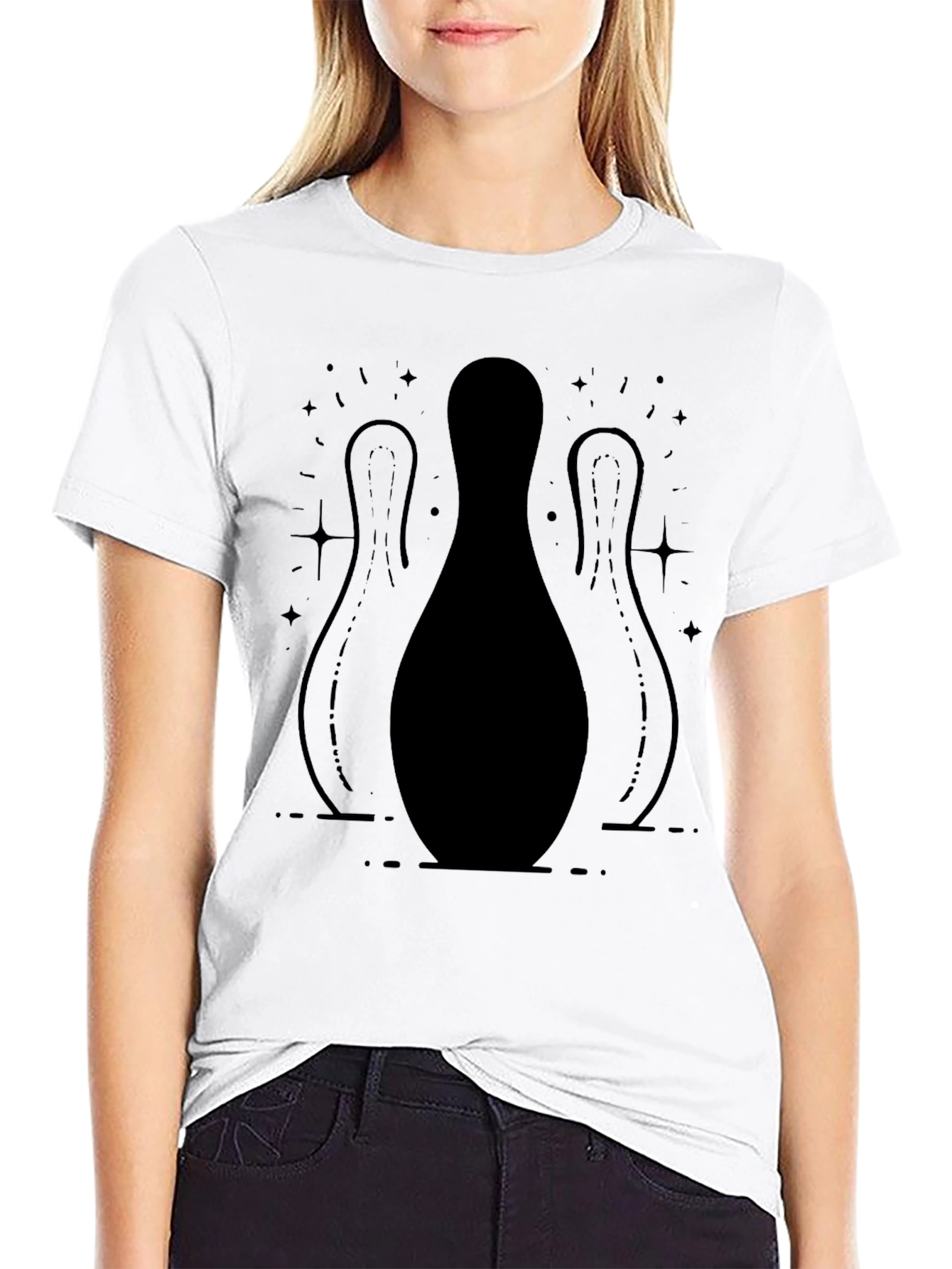 Bowling Pin Graphic Tee - Strike Style