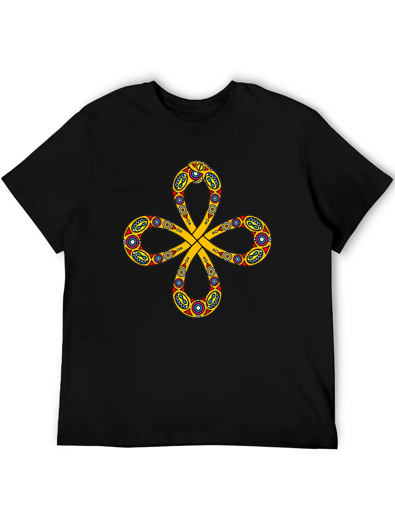 Unique Pattern Black T-Shirt