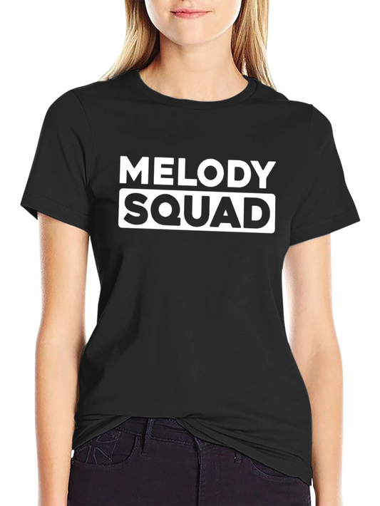 Melody Squad Graphic Tee - Black Cotton T-Shirt