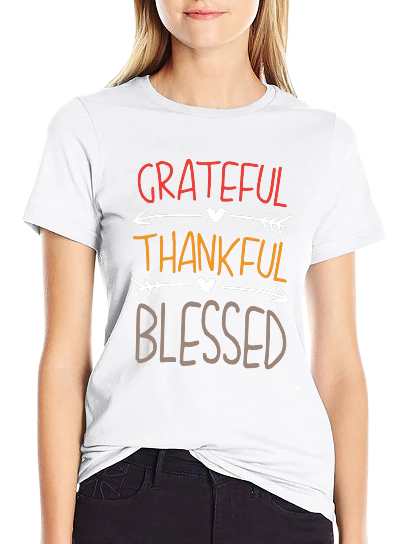 Grateful Thankful Blessed Thanksgiving T-Shirt