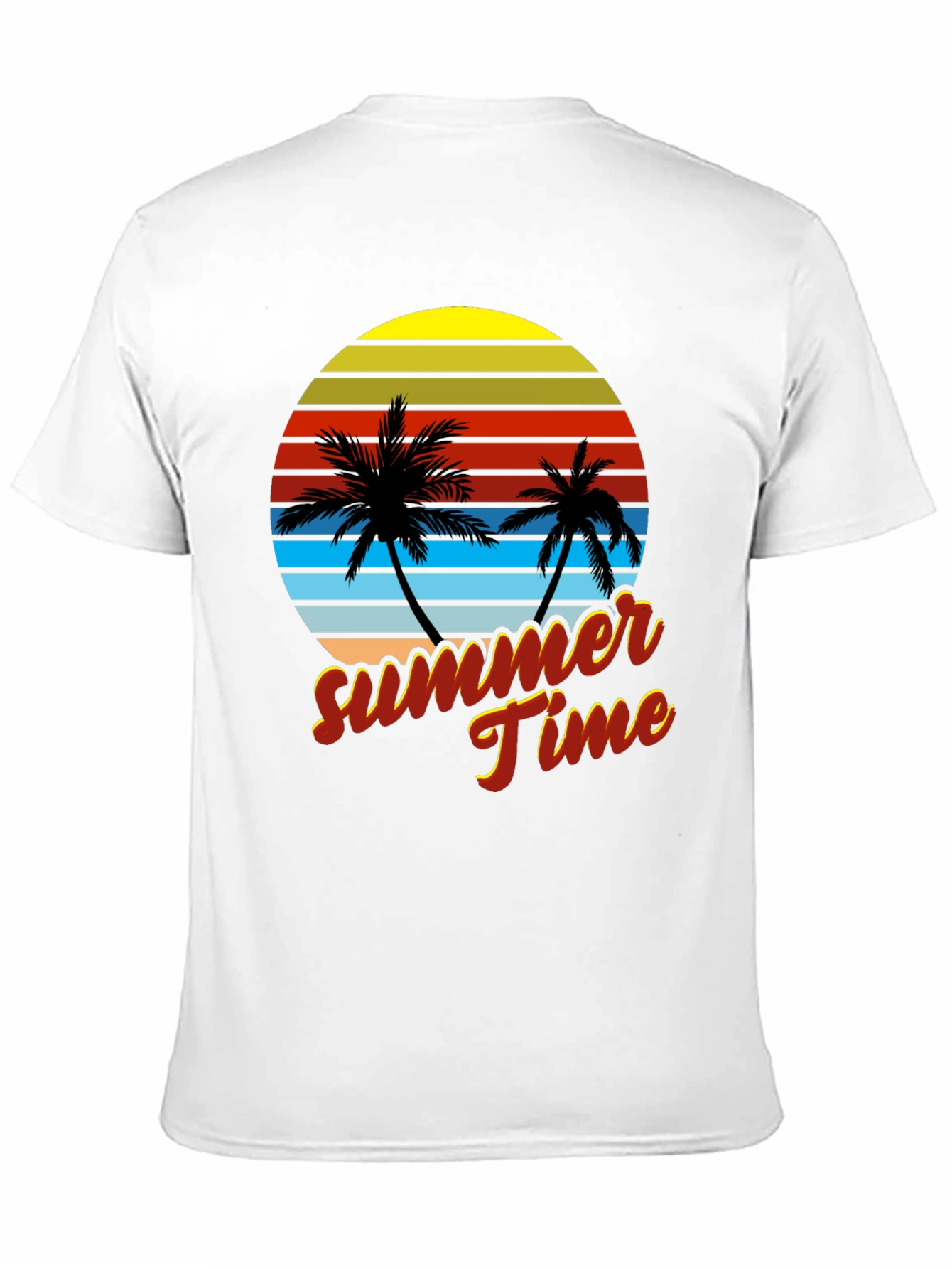 Retro Summer Time Palm Tree T-Shirt
