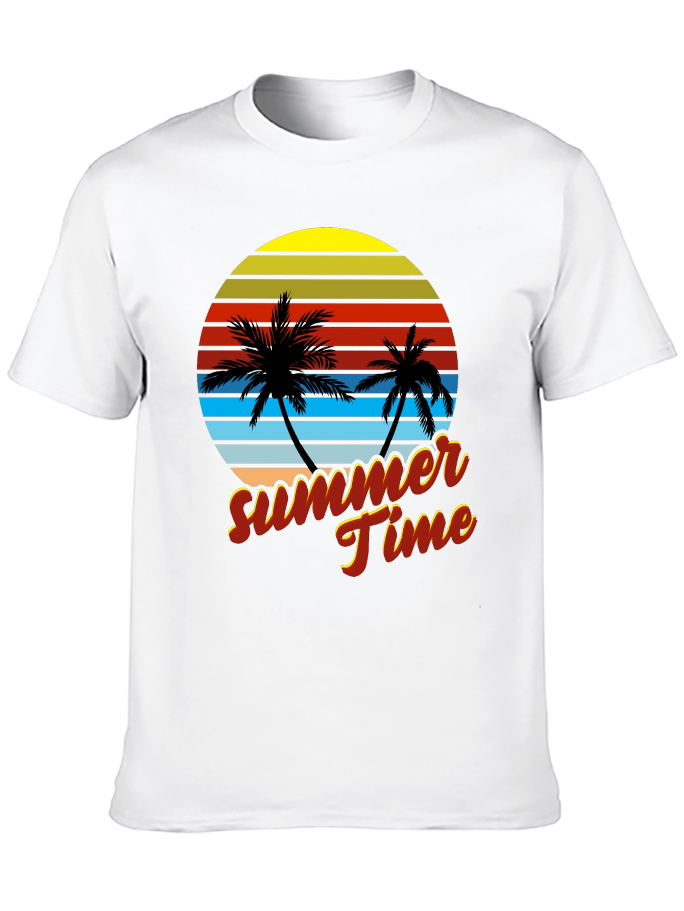 Retro Summer Time Palm Tree T-Shirt