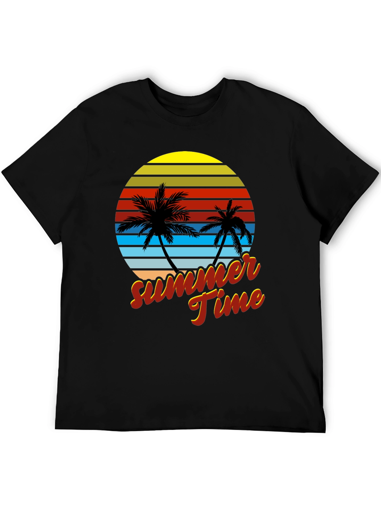 Retro Summer Time Palm Tree T-Shirt