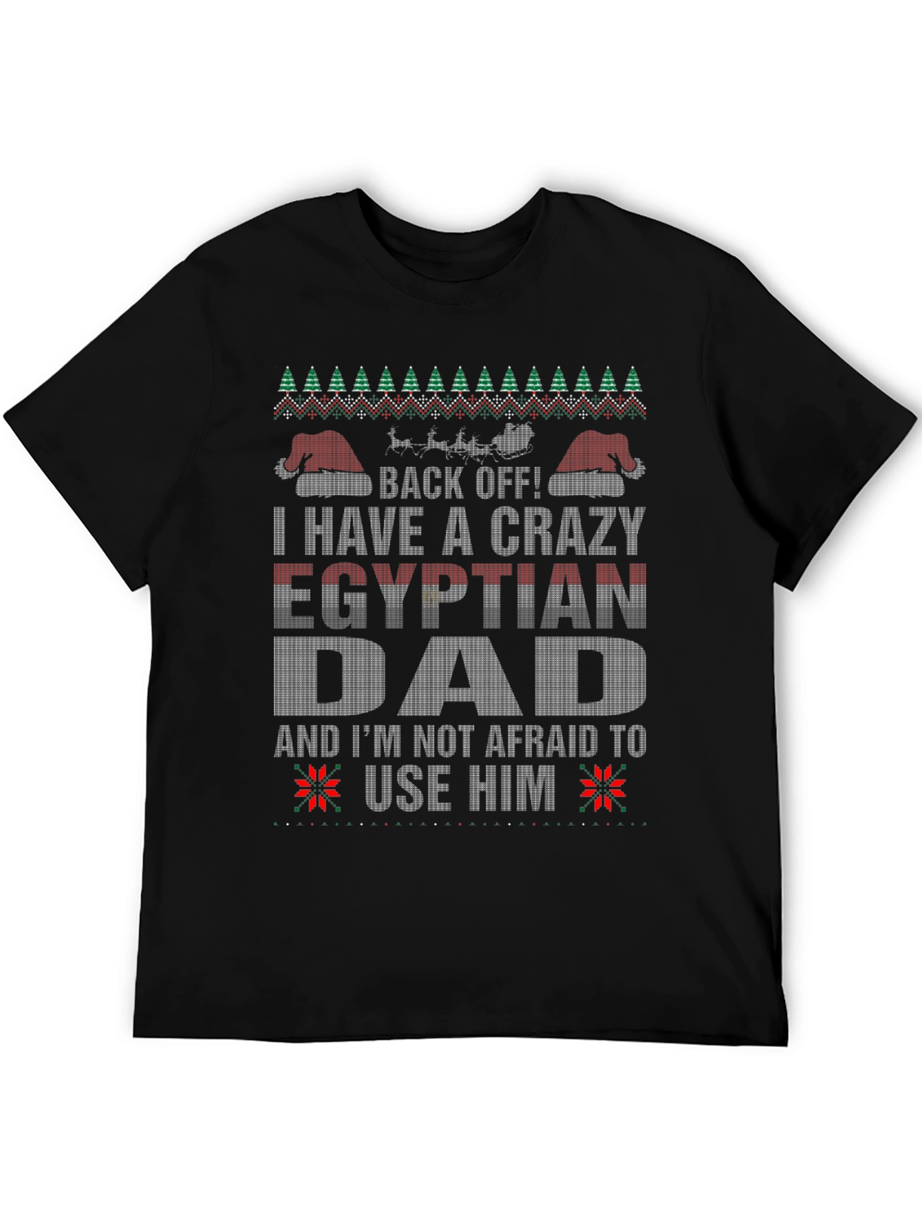 Crazy Egyptian Dad Ugly Christmas Sweater T-Shirt
