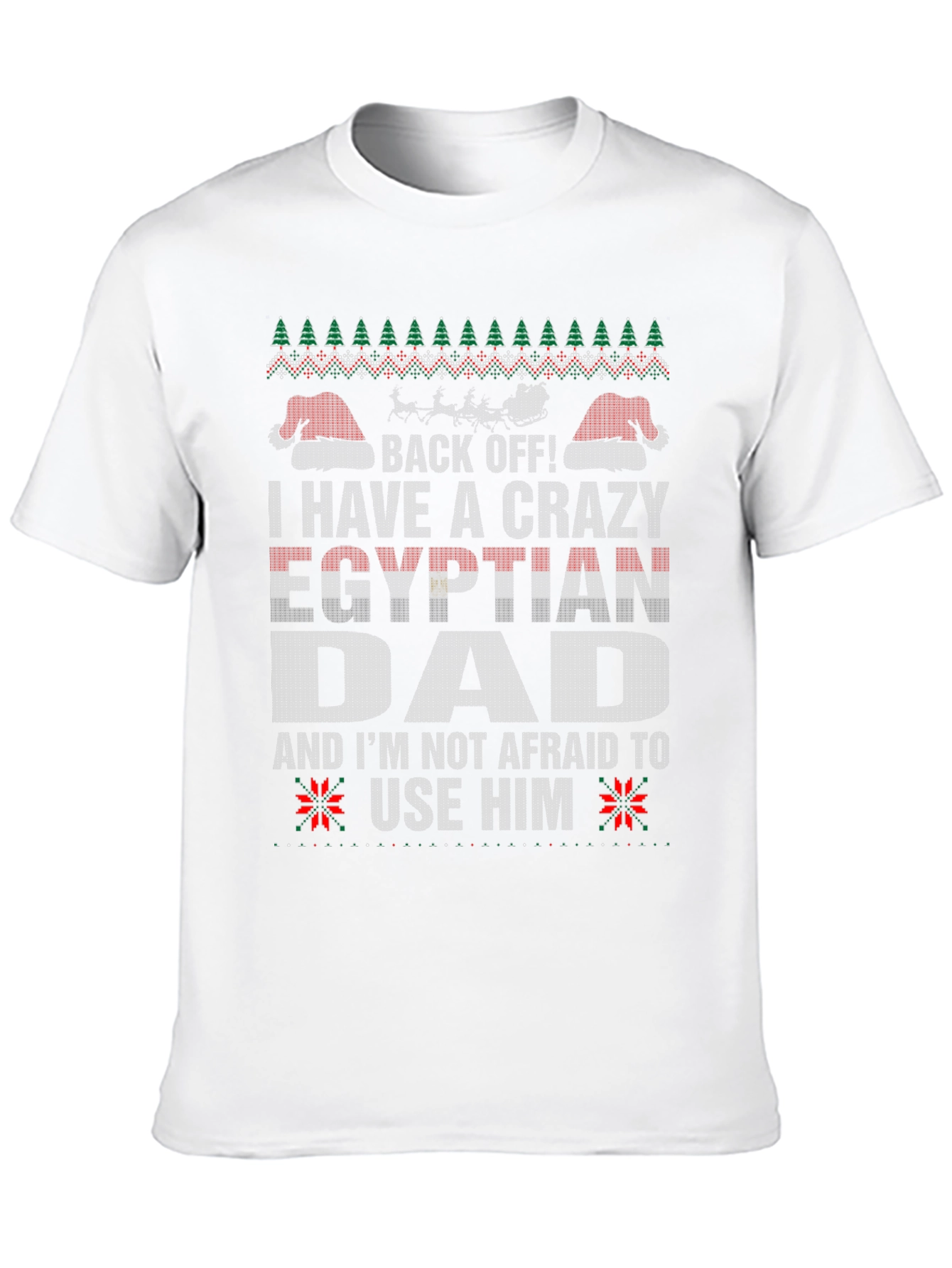 Crazy Egyptian Dad Ugly Christmas Sweater T-Shirt