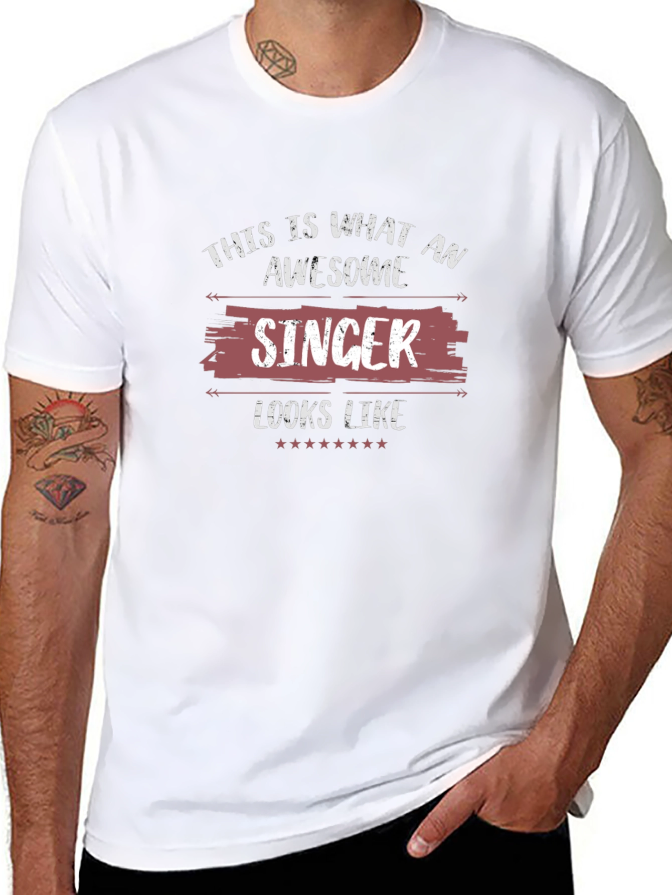 Awesome Singer Graphic T-Shirt - Black