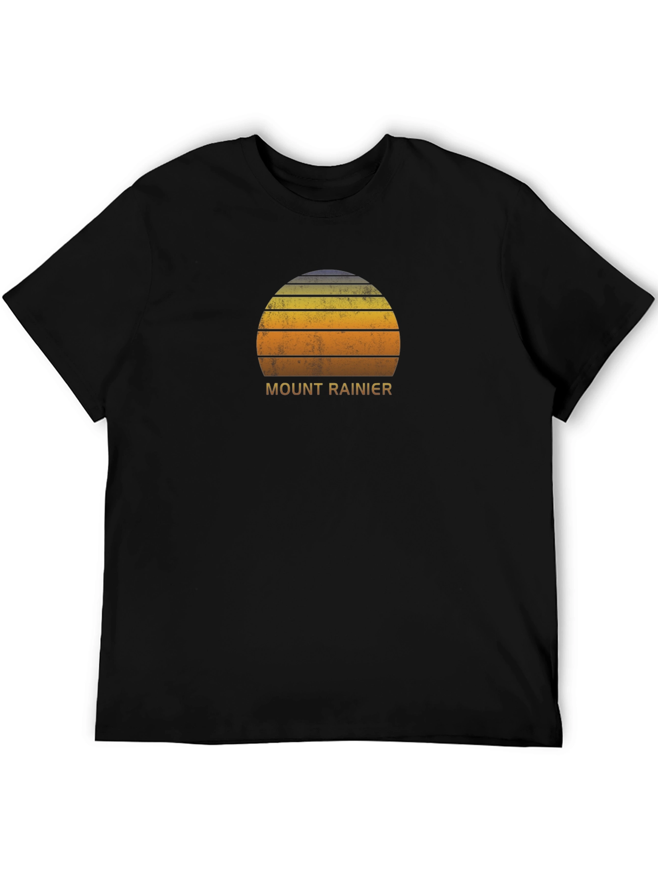 Mount Rainier Sunset Graphic Tee - Black