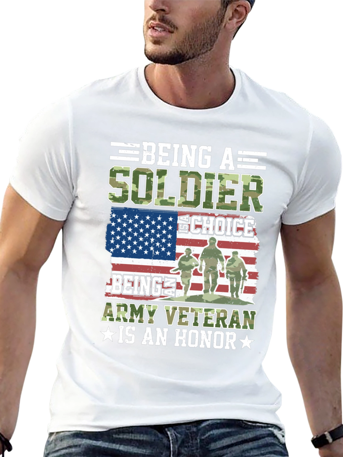 Soldier Veteran T-Shirt - Army Honor Tee