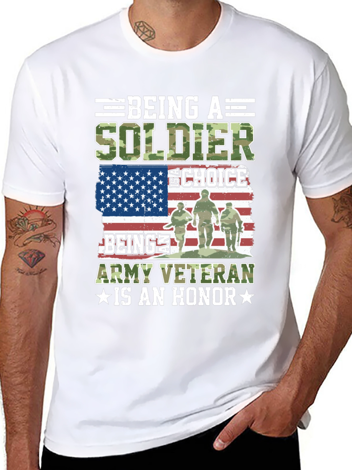 Soldier Veteran T-Shirt - Army Honor Tee