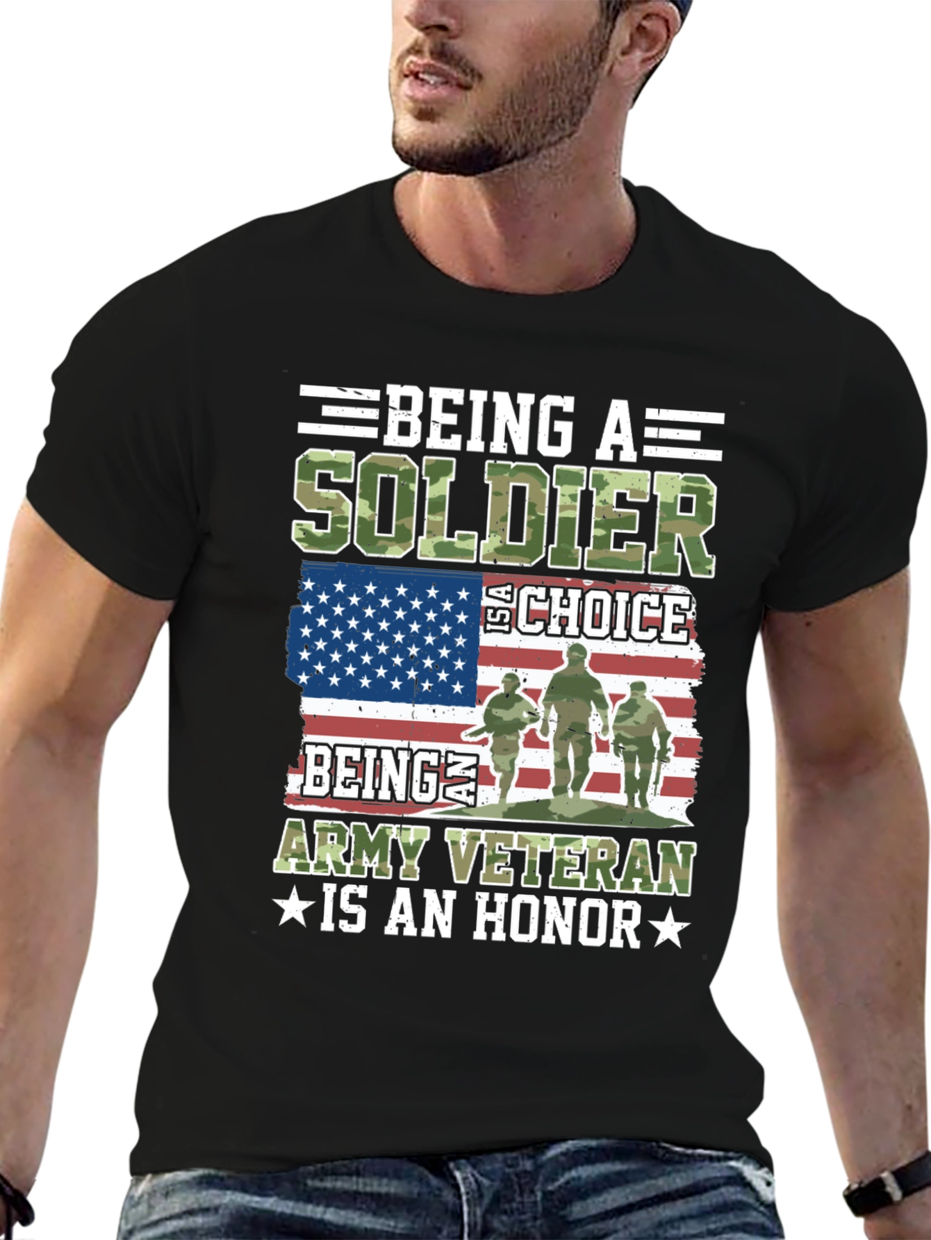 Soldier Veteran T-Shirt - Army Honor Tee