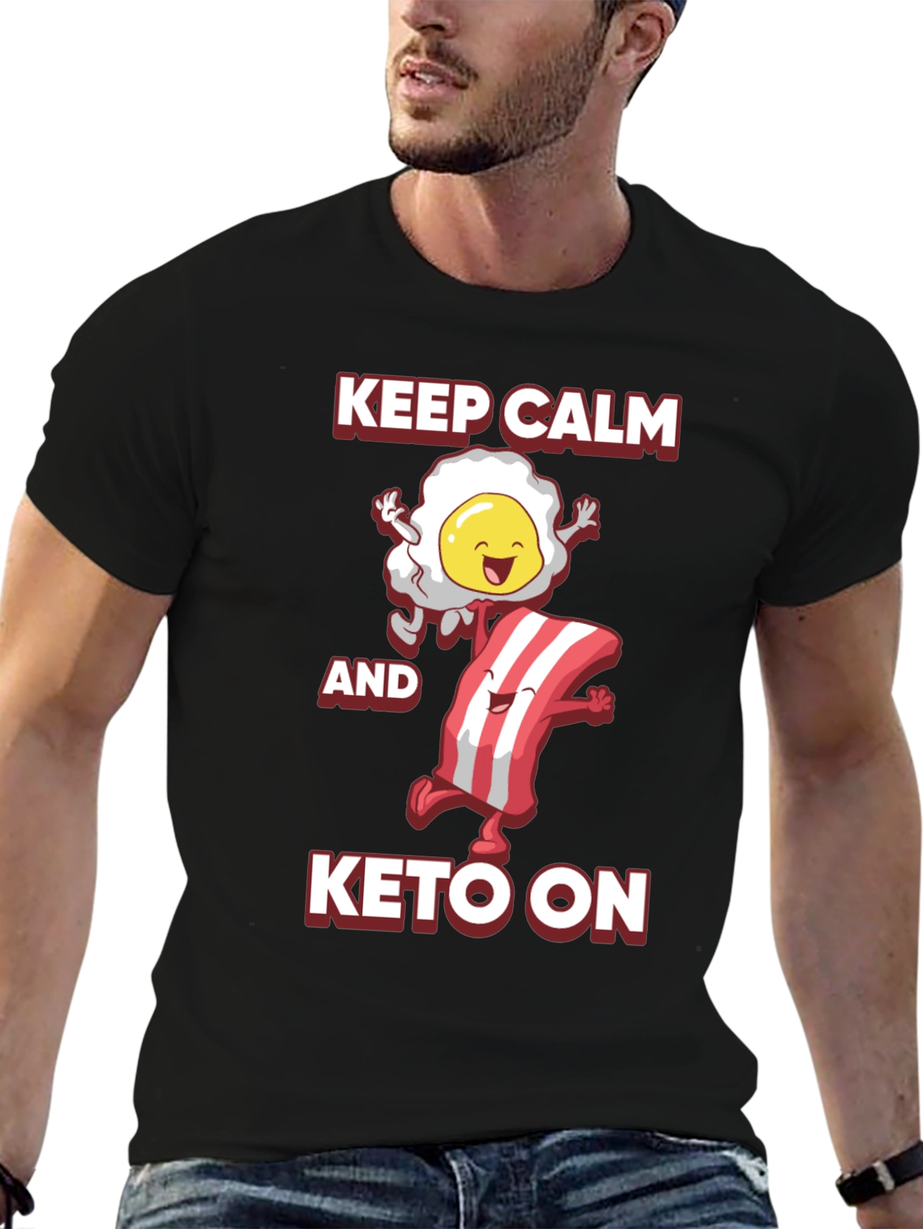 Keep Calm and Keto On Graphic Tee