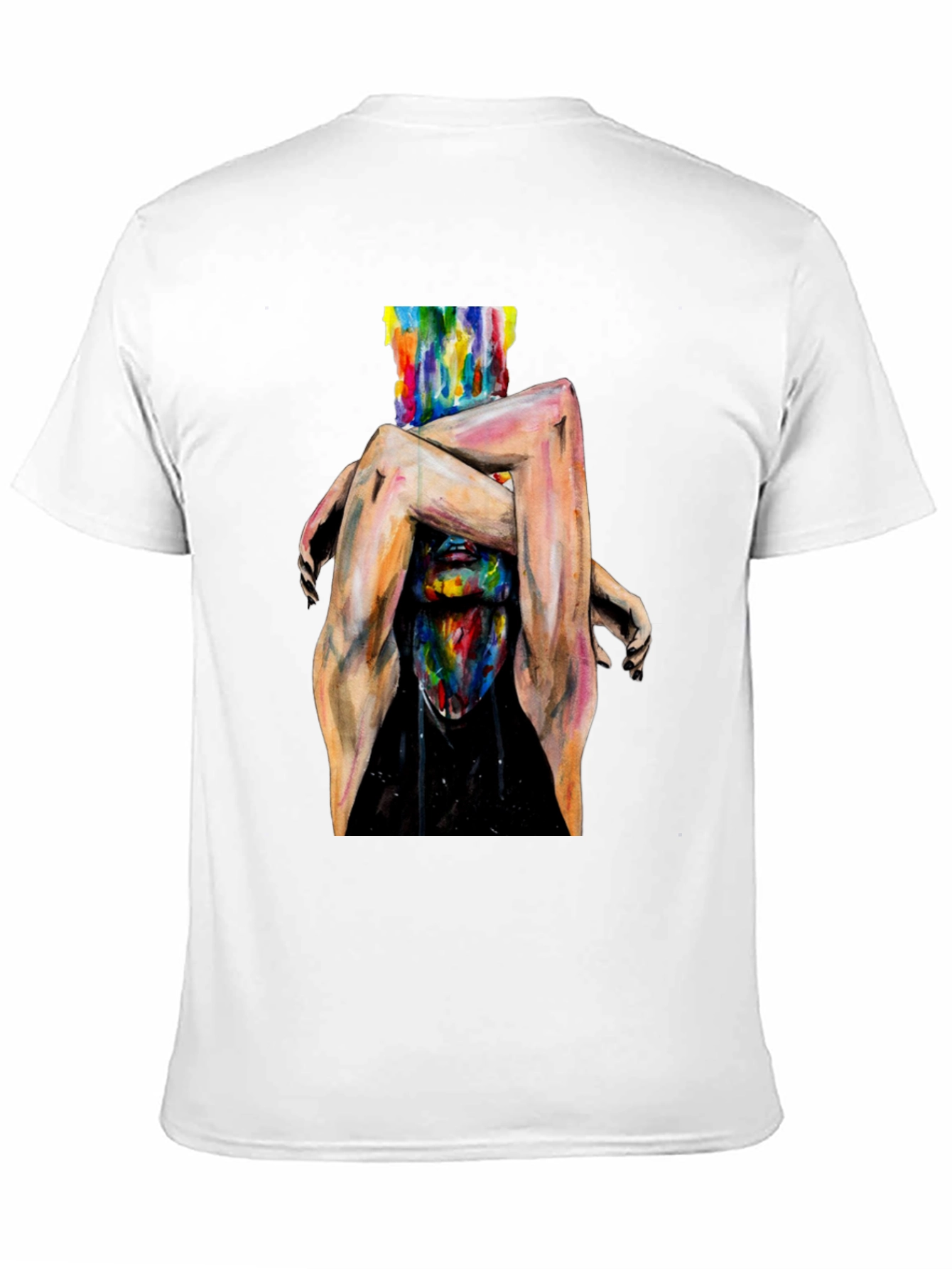 Abstract Art Graphic Print Black T-Shirt