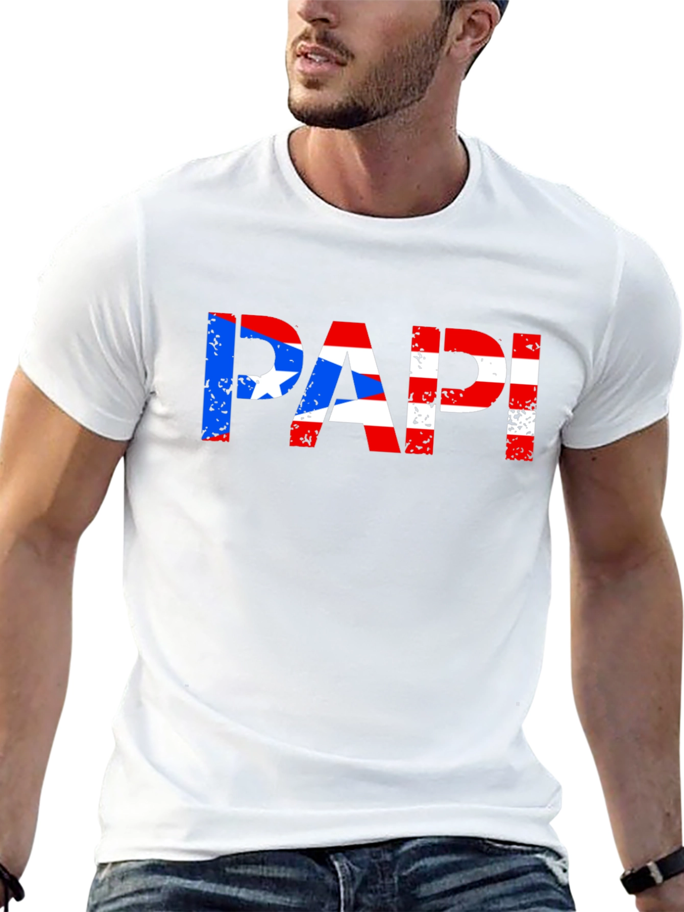 Puerto Rican Flag PAPI T-Shirt - Black
