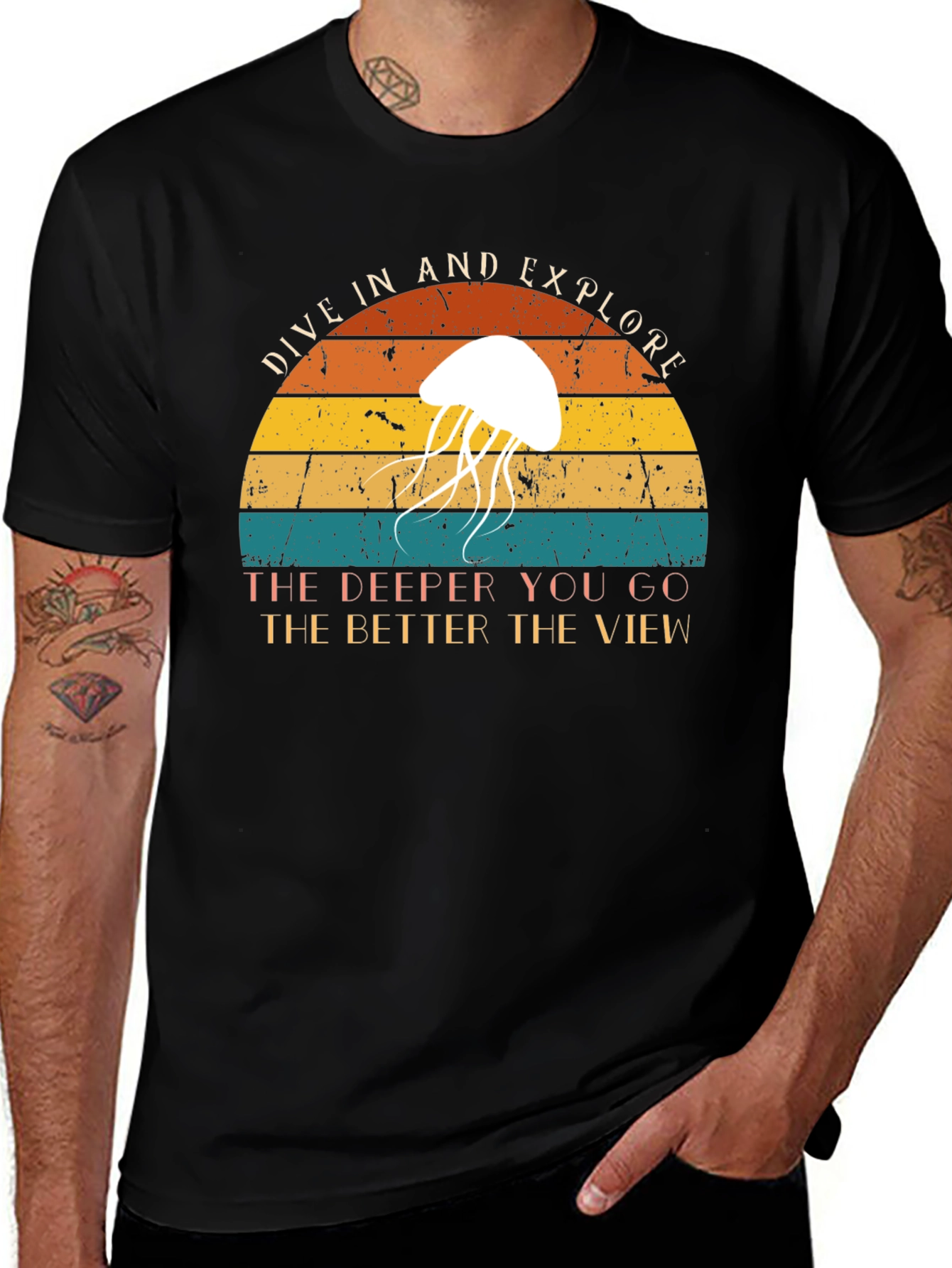 Dive In & Explore Jellyfish Graphic Tee